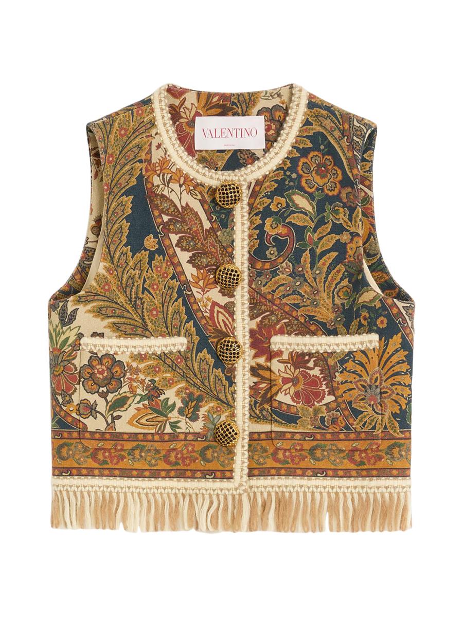 ベスト・ジレ Valentino Garavani Cream Wool Blend Vest P00943475.jpg