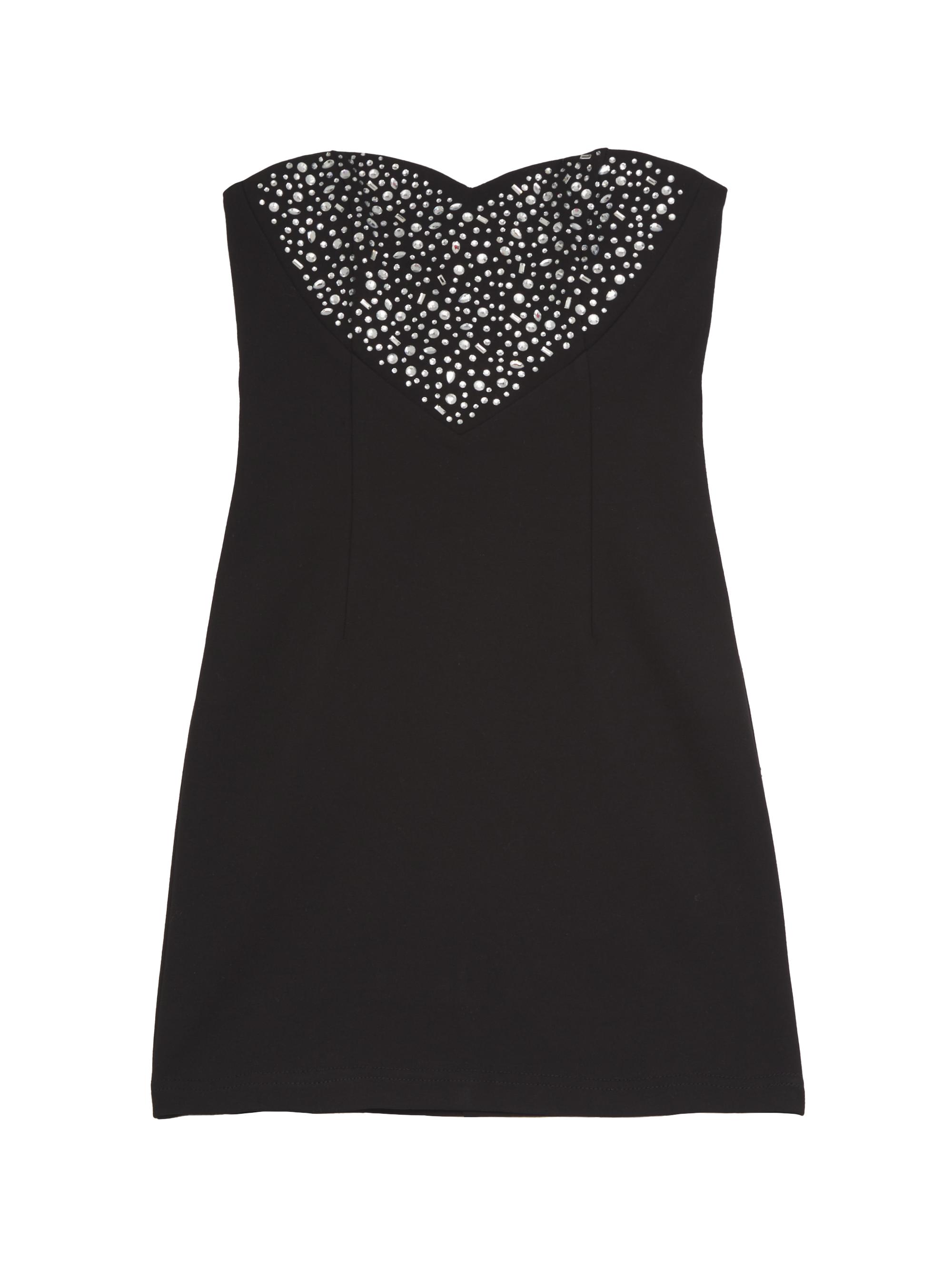 Theme Girl's Ari Heart Strapless Dress - Black