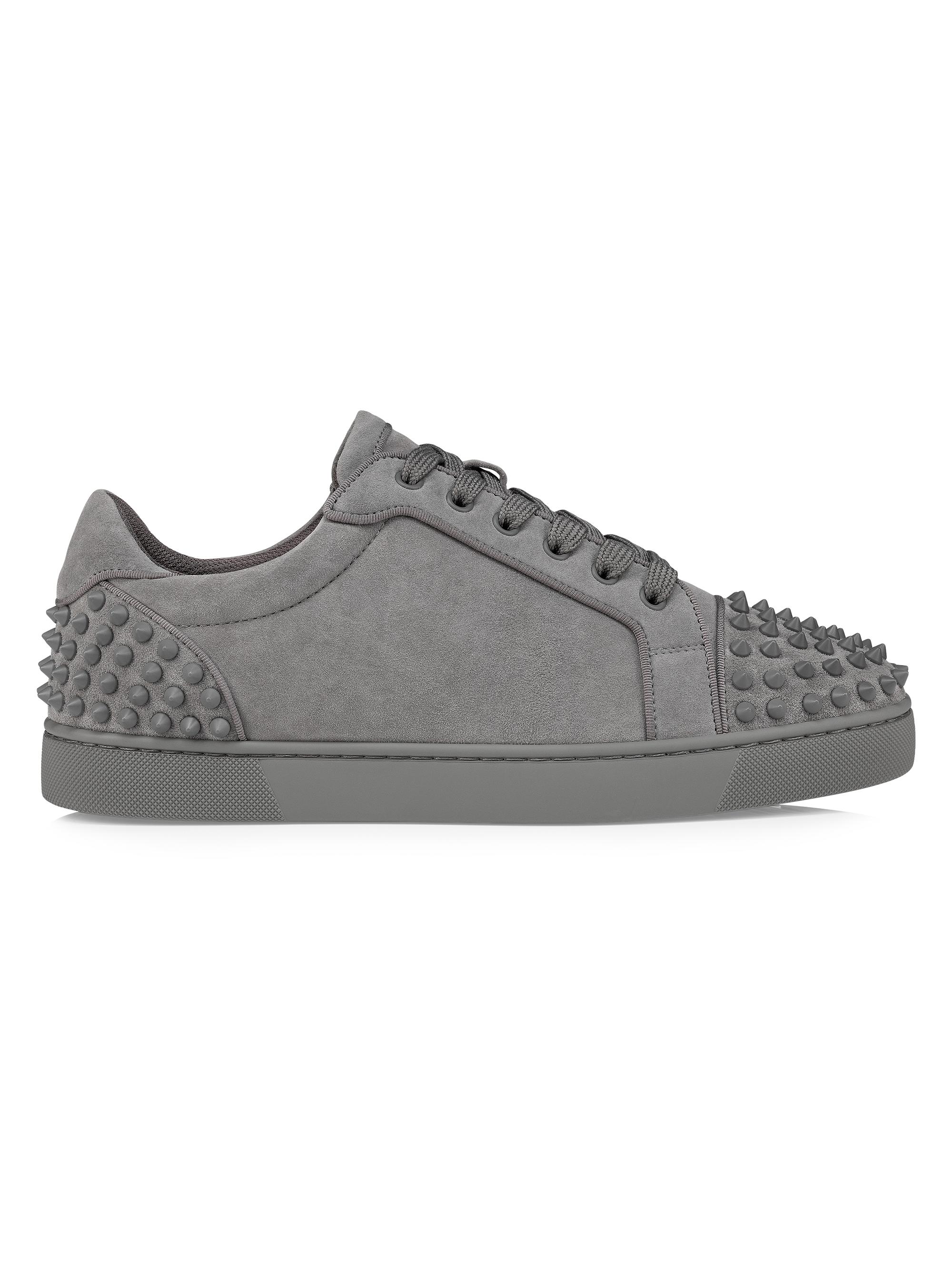 Christian Louboutin Men's Seavaste 2 Low Top Sneakers - Smoke Grey