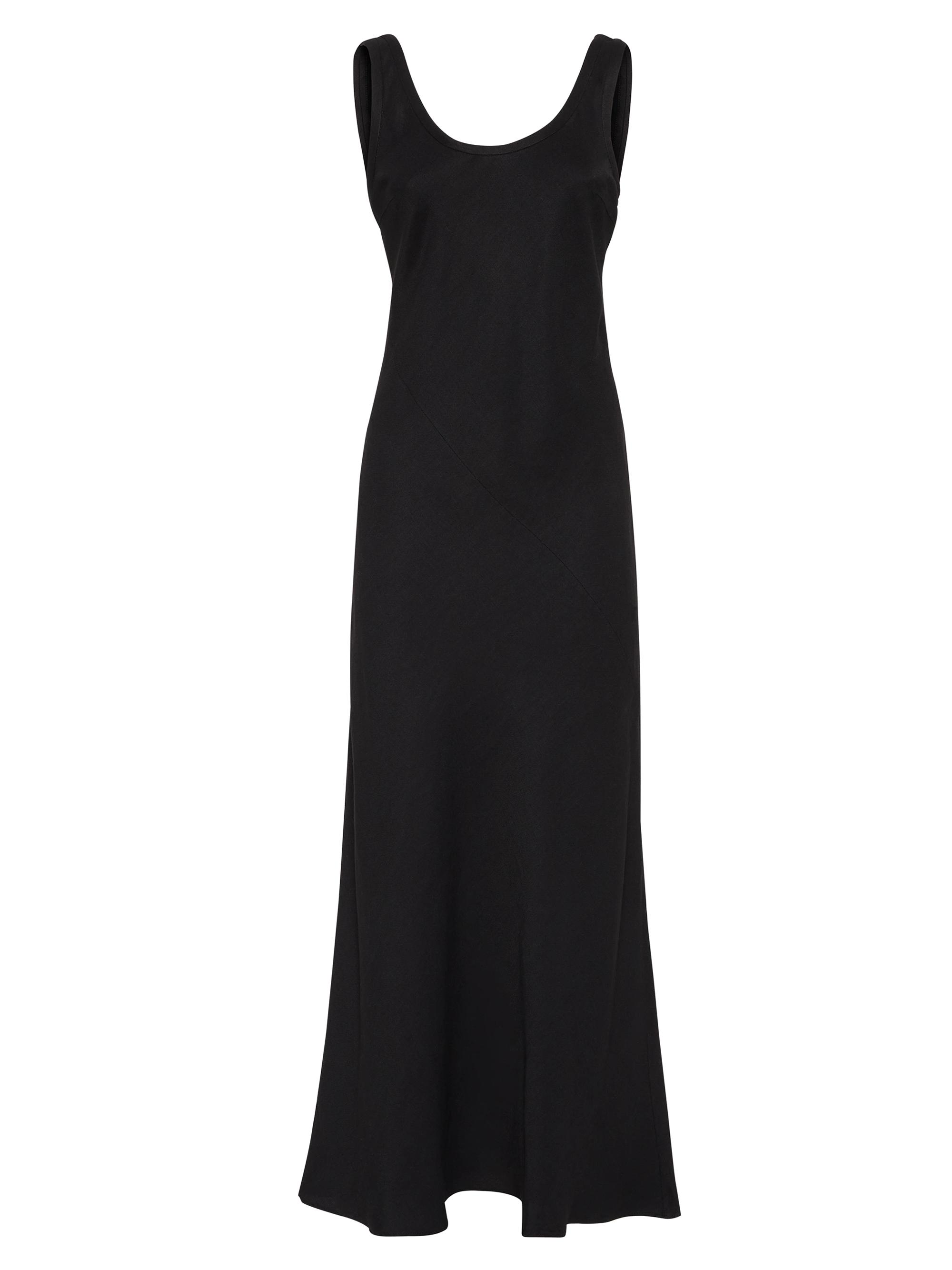 Brunello Cucinelli Women's Fluid Twill Tank Dress with Shiny Details - White