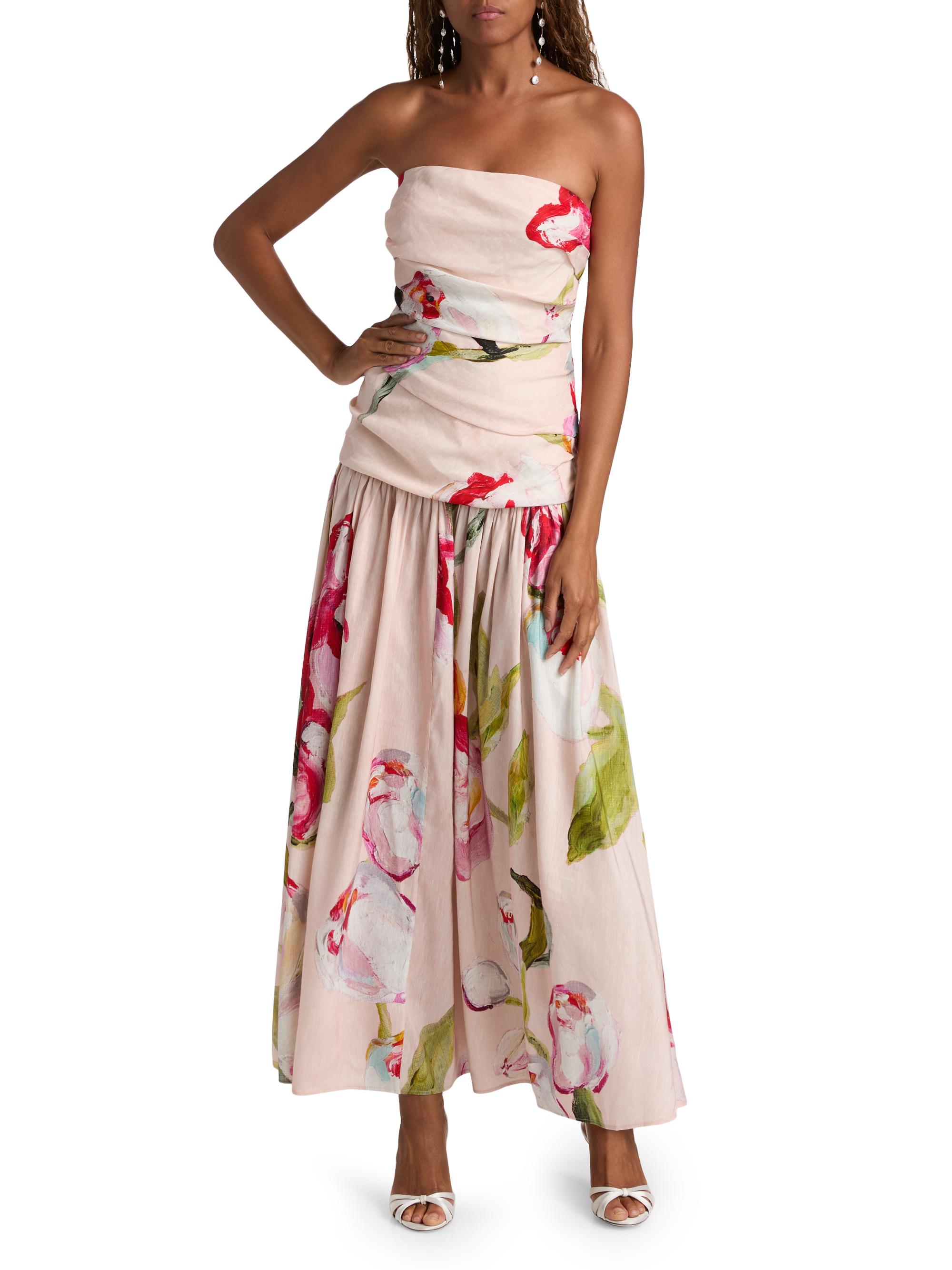 green emerald velvet dress Leith Strapless Dress
