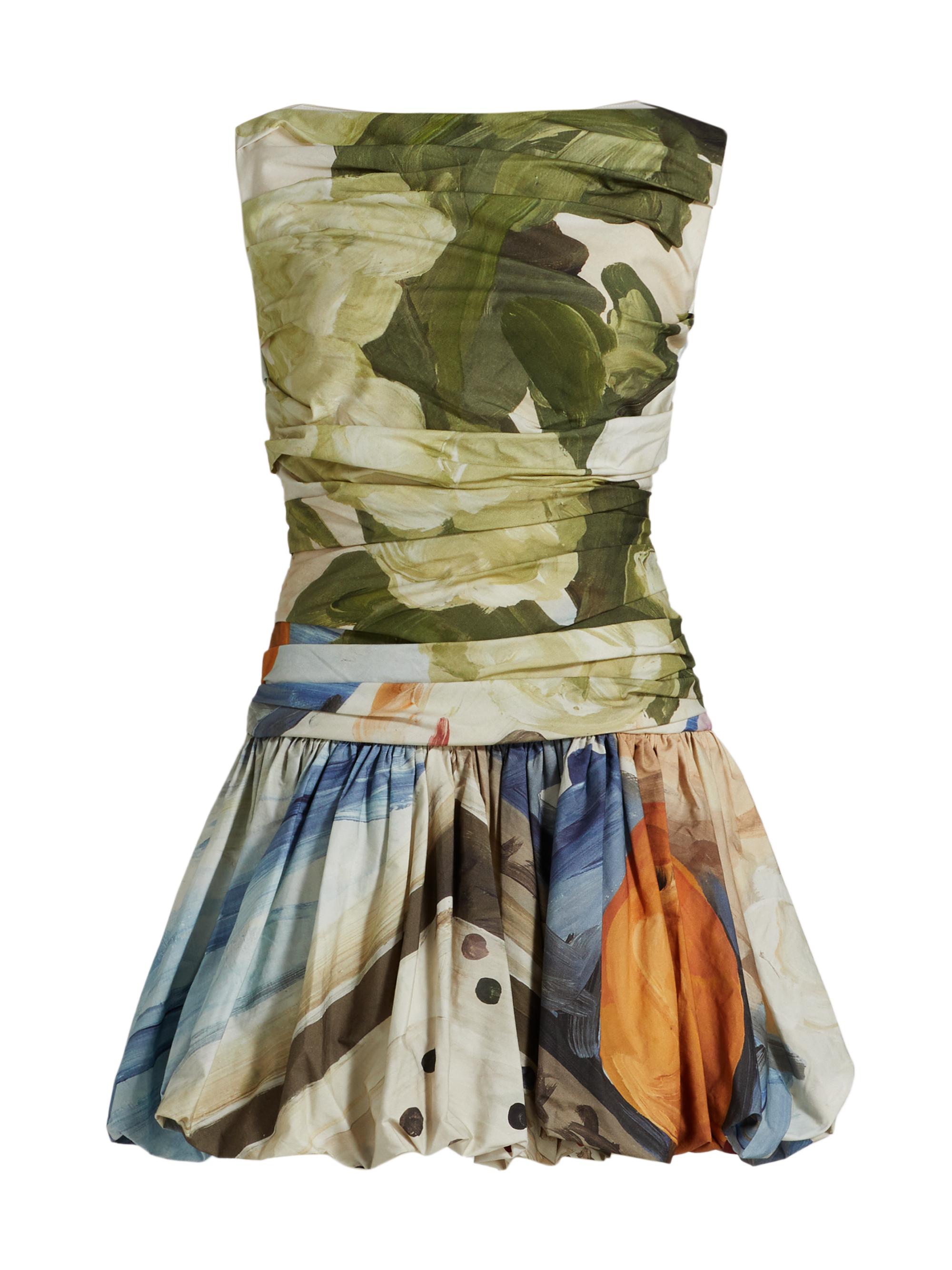 Acler Women's Nershall Floral Draped Minidress - Orange Afternoon