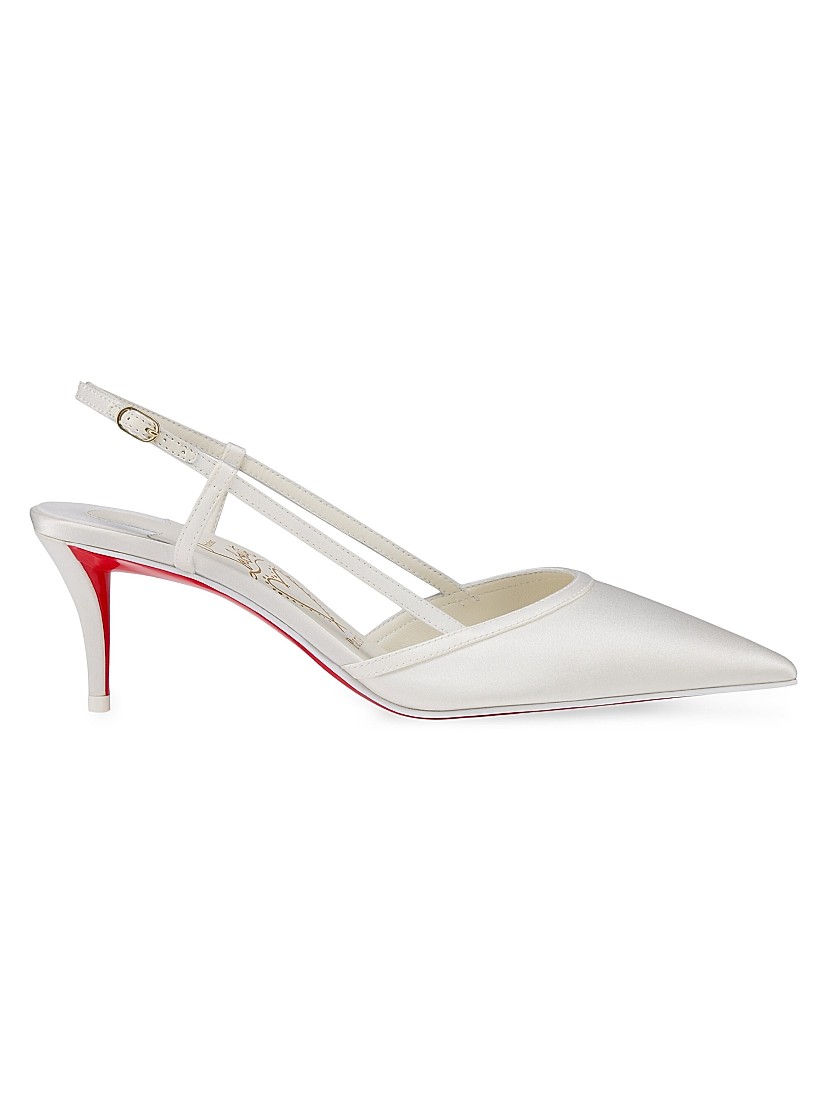 Shop Christian Louboutin Miss Z Slingback 60MM Satin Pumps Shop Christian Louboutin Miss Z Slingback 60MM Satin Pumps