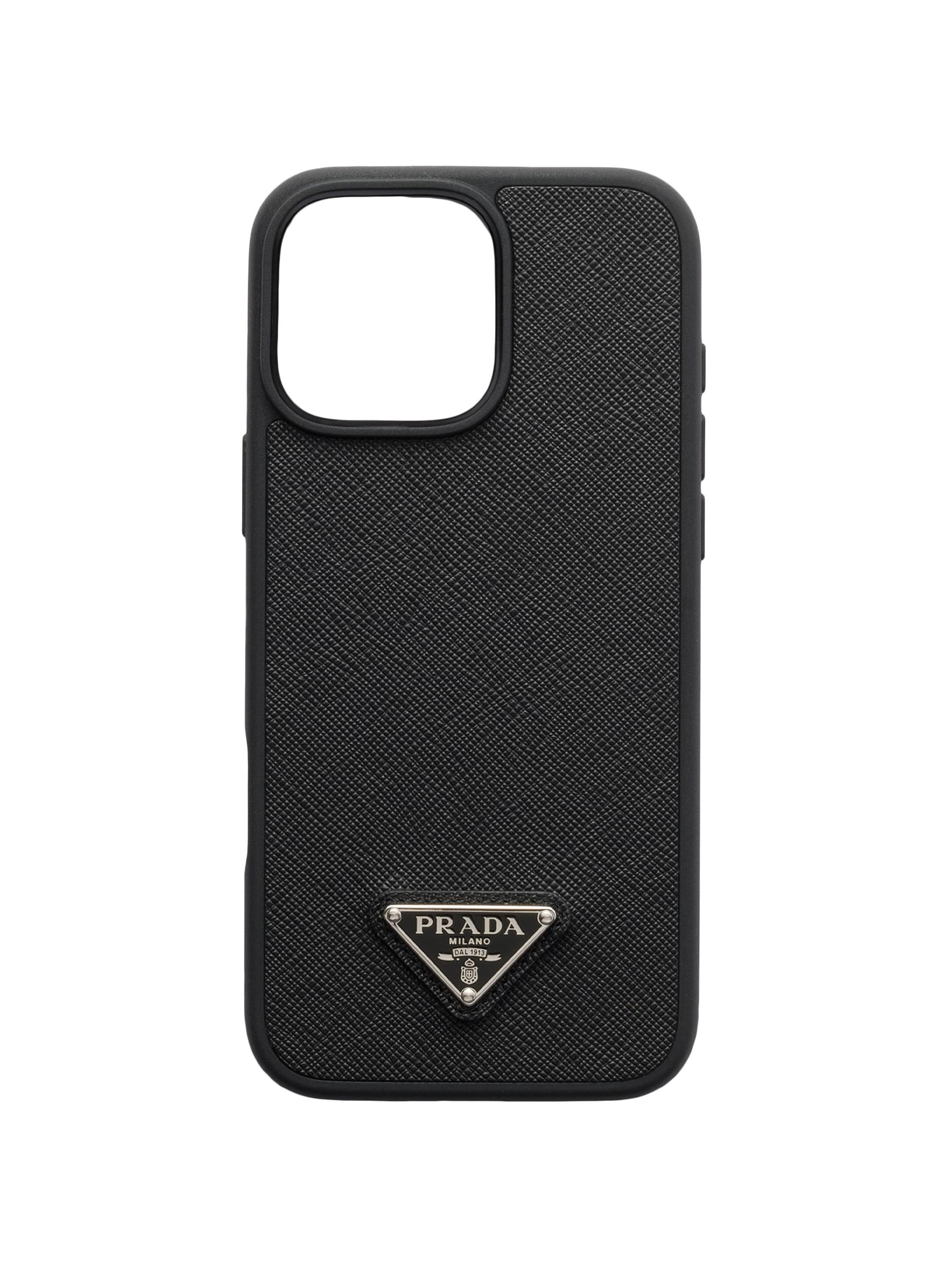 PRADA iPhone15レザーケース Prada Saffiano Leather Cover for