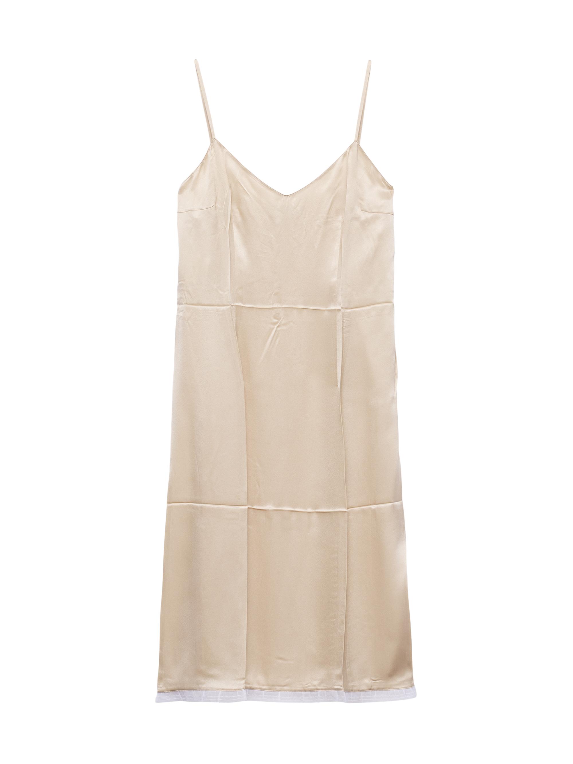 Prada Women's Satin Crepe Dress - Beige Khaki
