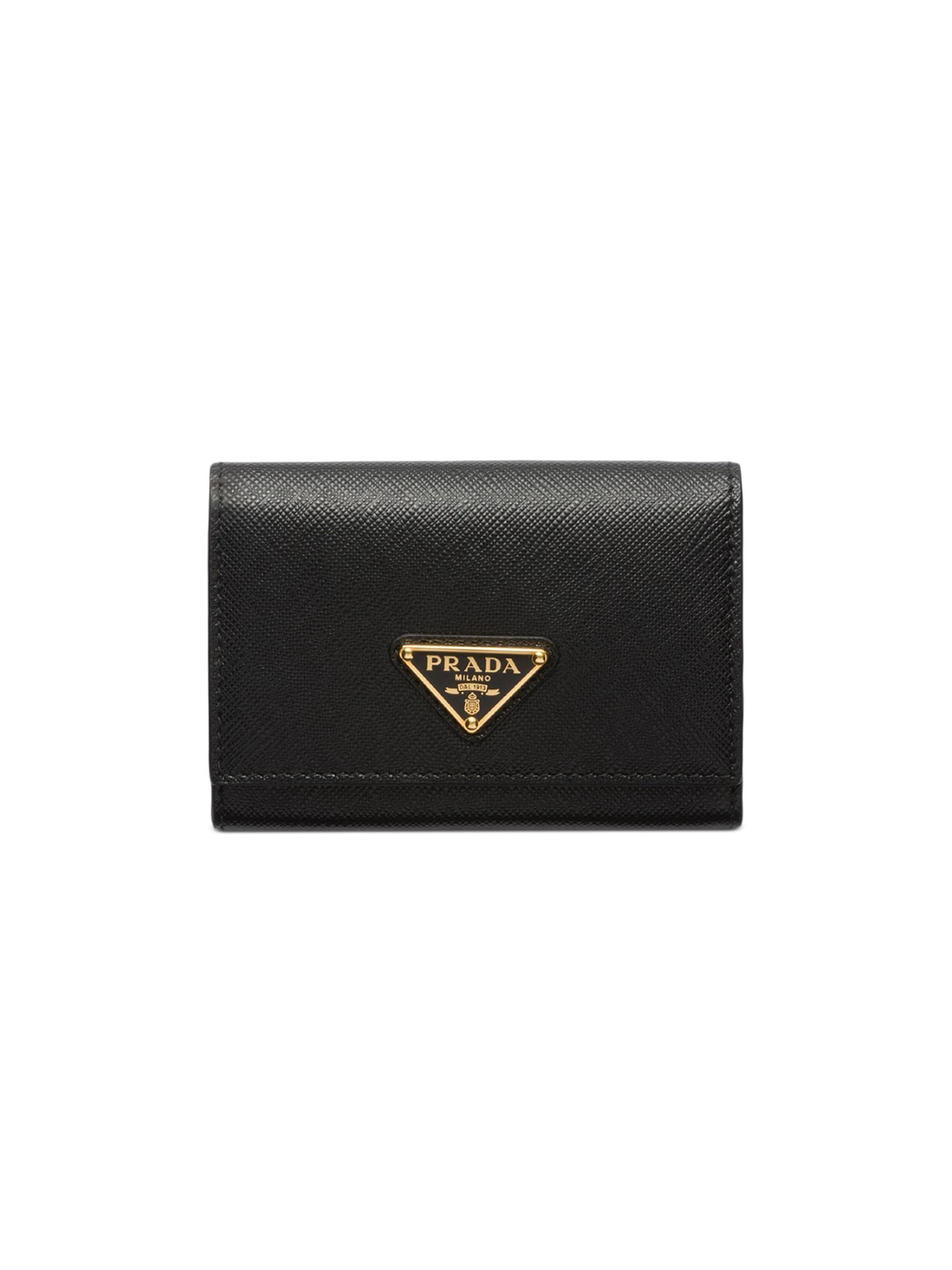 Prada Women's Saffiano Leather Card Holder - Black