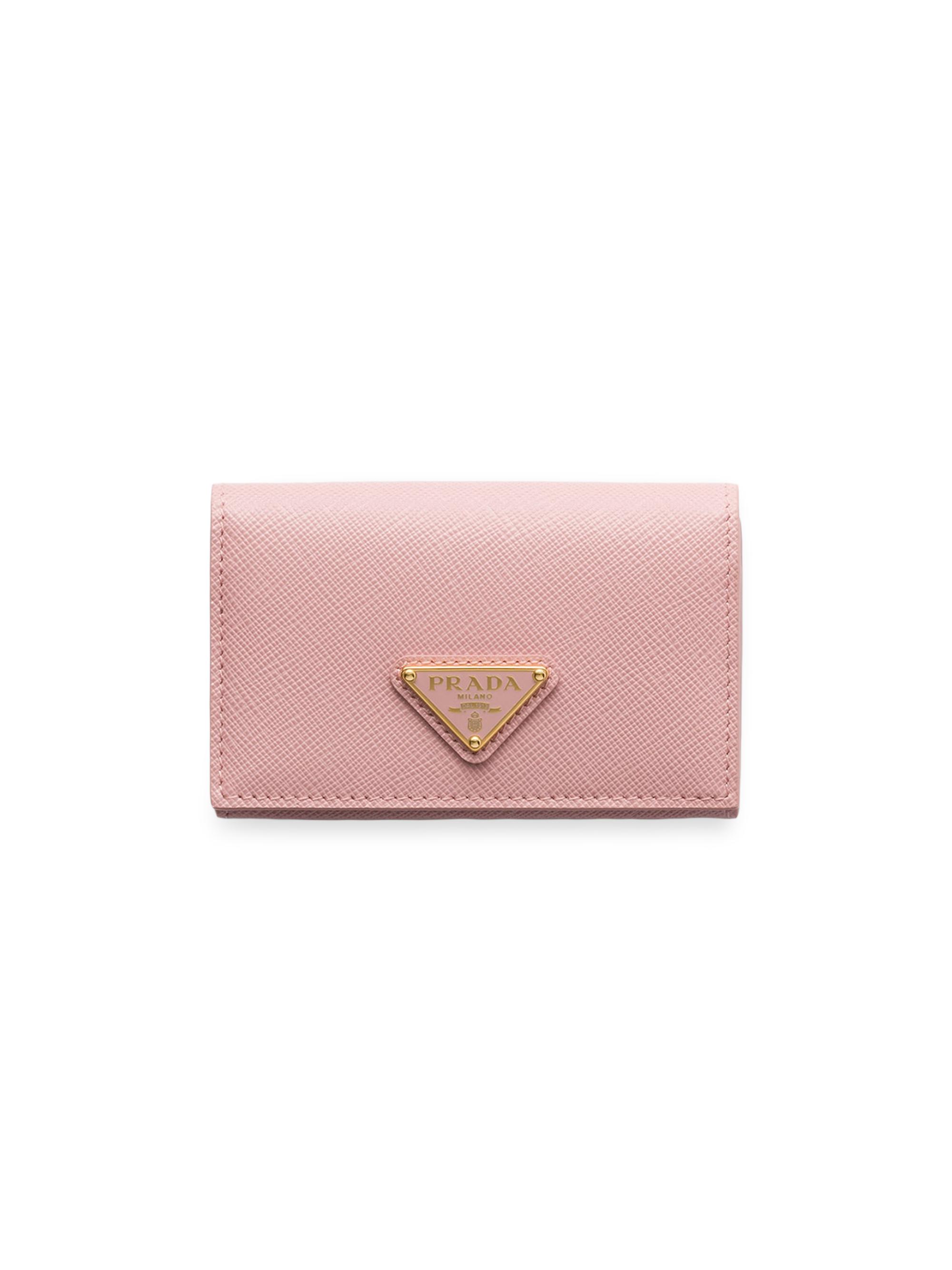 Prada Women's Saffiano Leather Card Holder - Pink