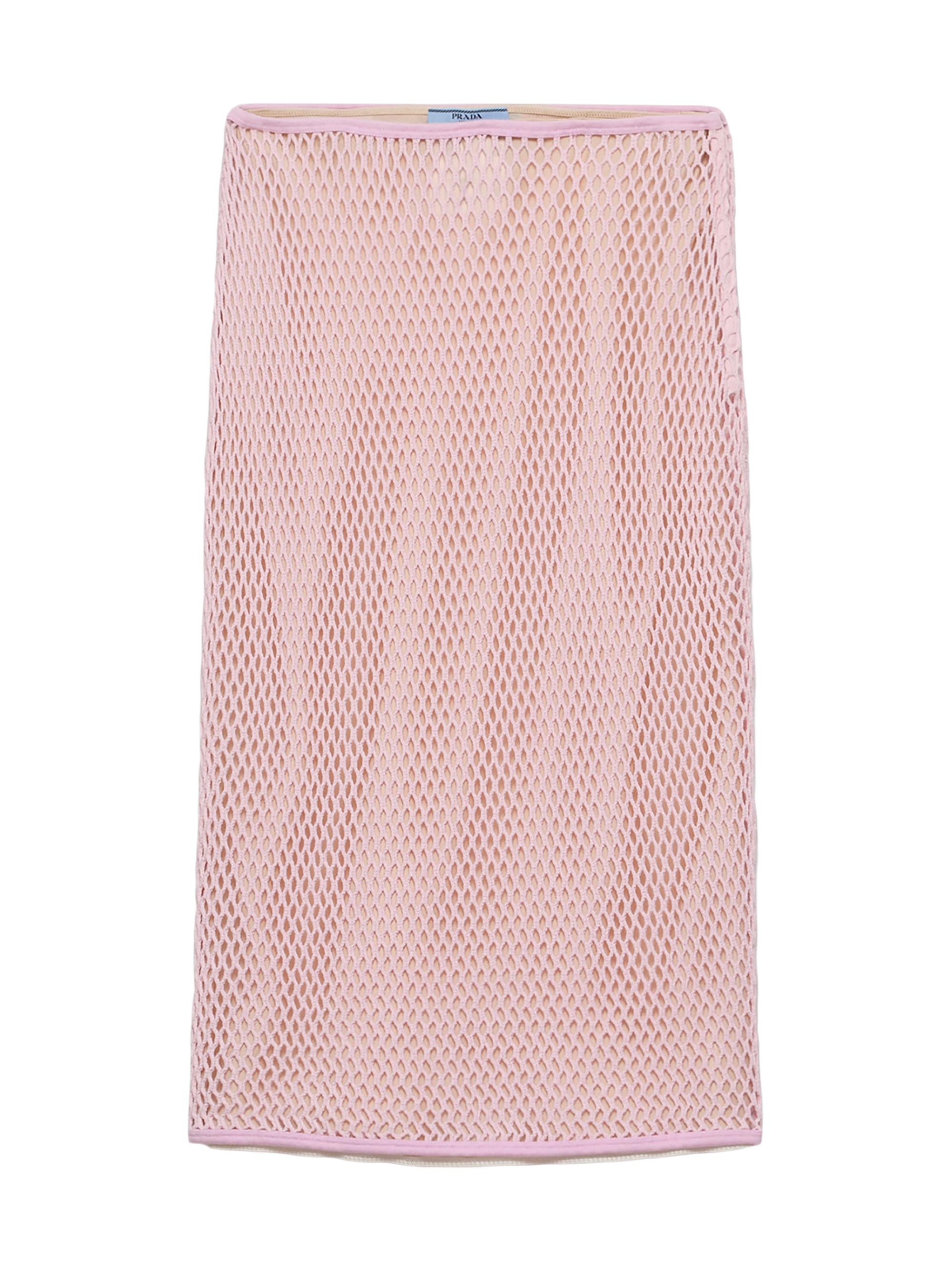 Prada Women's Cotton Mesh Skirt - Pink