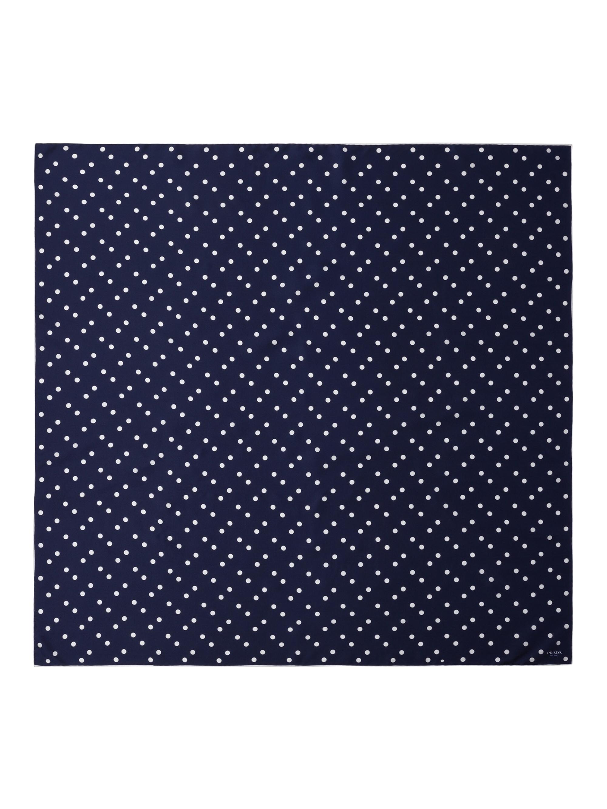 Prada Women's Printed Silk Twill 90CM Square Scarf - Blue