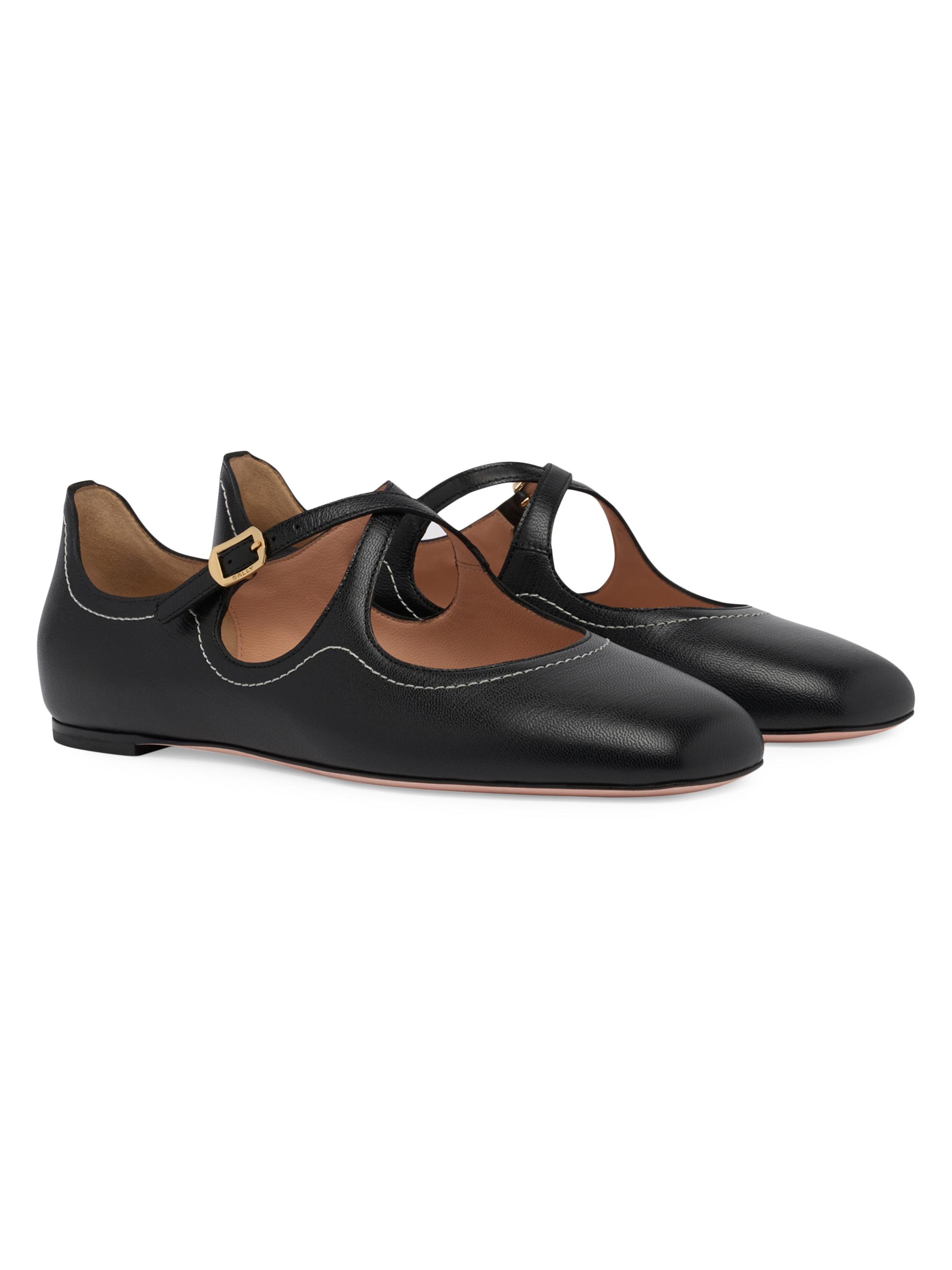 Bally Beliska Leather Ballet Flats | Saks Fifth Avenue