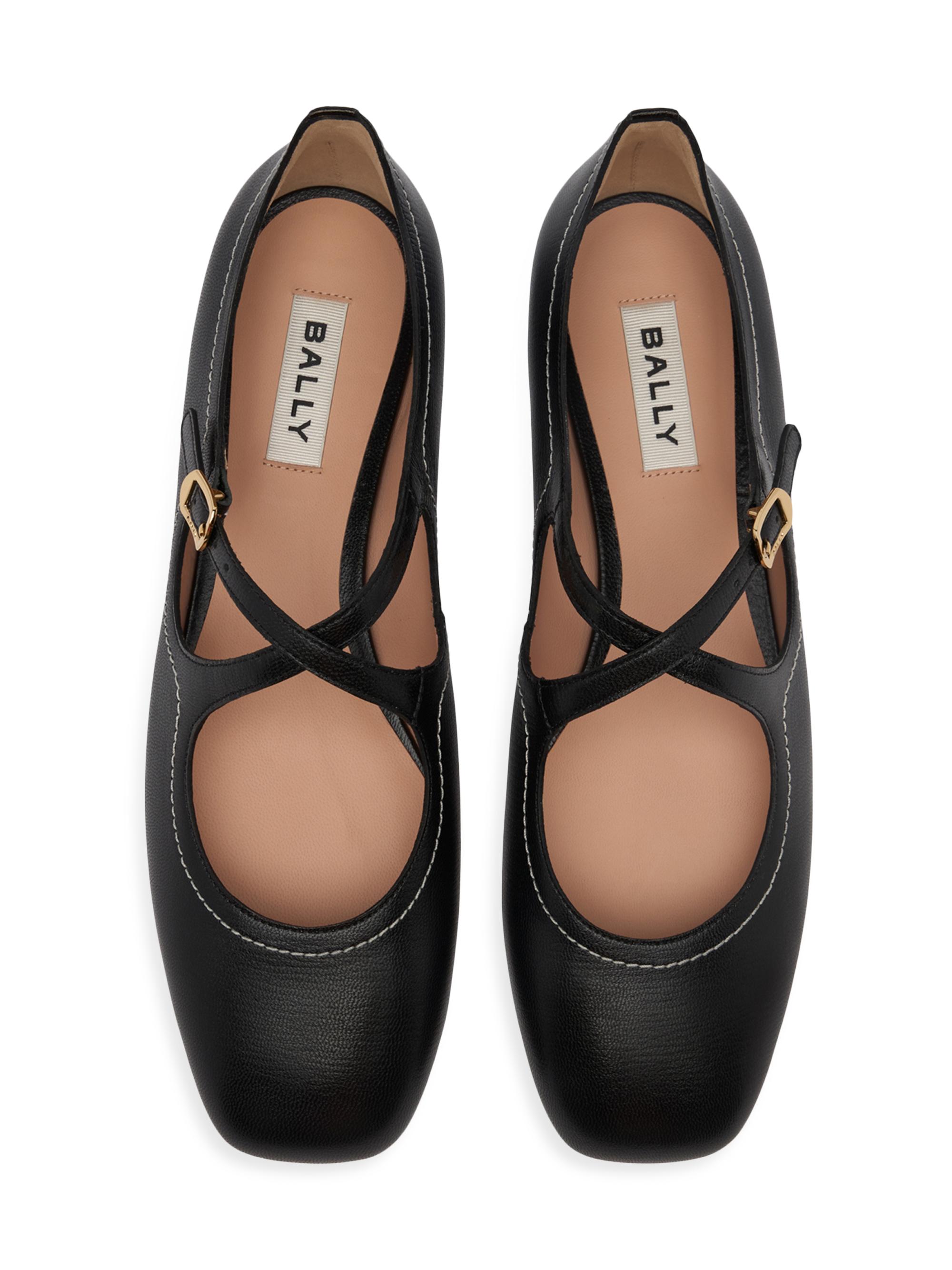 Bally Beliska Leather Ballet Flats | Saks Fifth Avenue