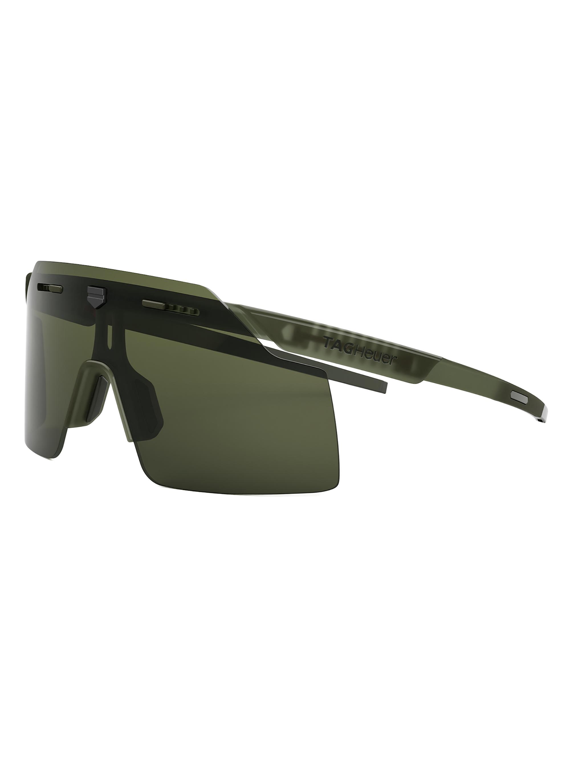 TAG Heuer Men's Shield Urban 137MM Mask Sunglasses - Matte Dark Green