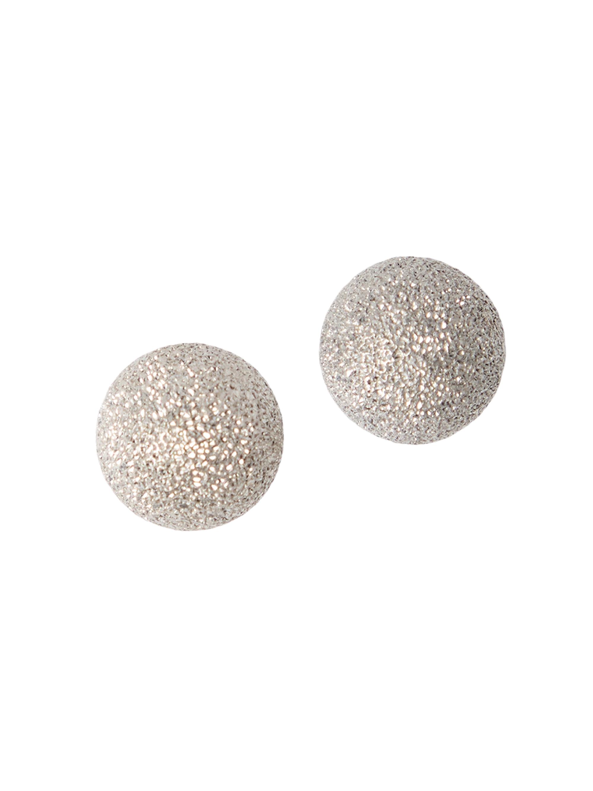 Brunello Cucinelli Women's Sterling Silver Shimmer Stud Earrings - Light Grey