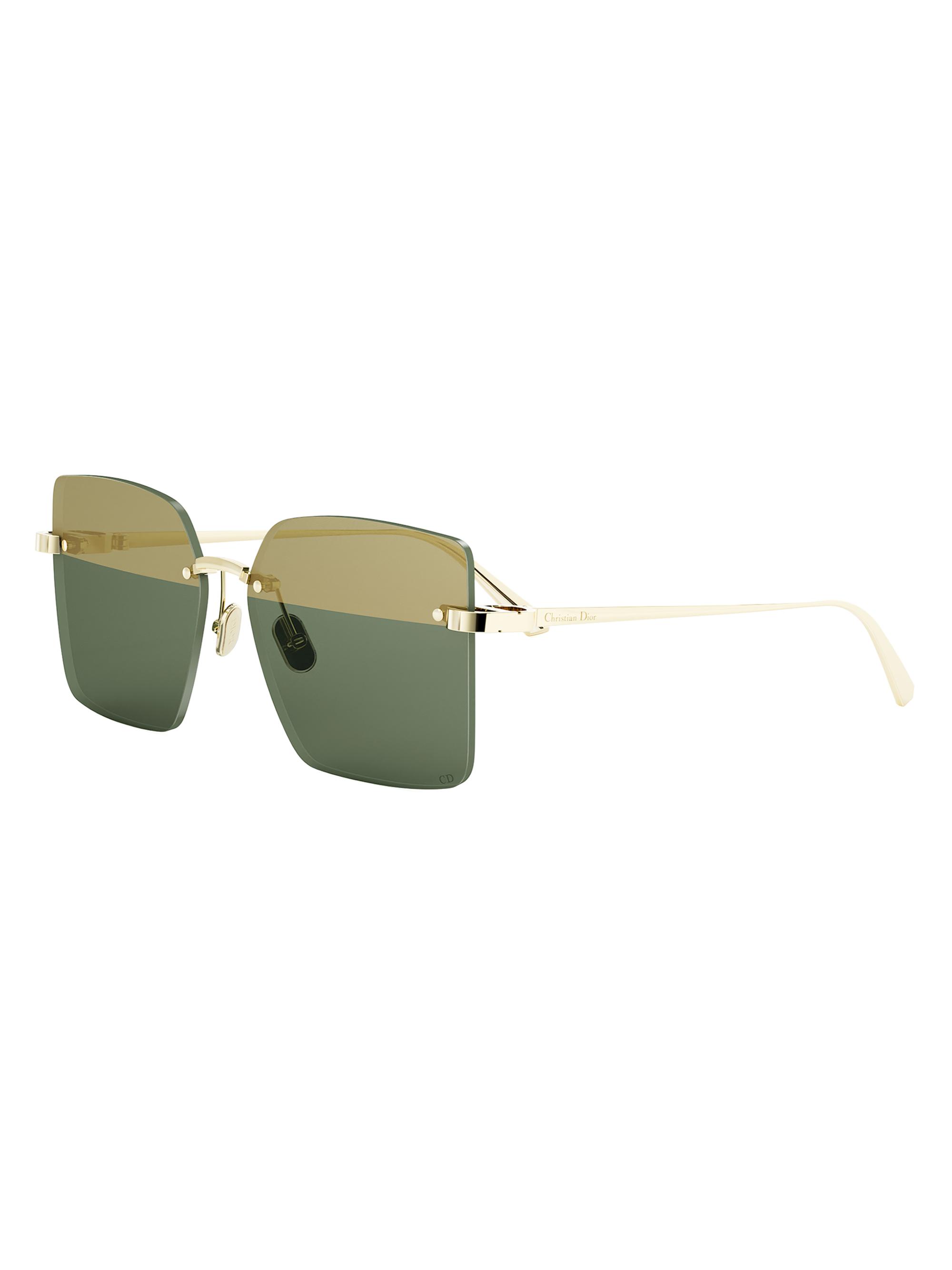 DIOR Women's CDior S3U 60MM Square Sunglasses - Shiny Gold Green