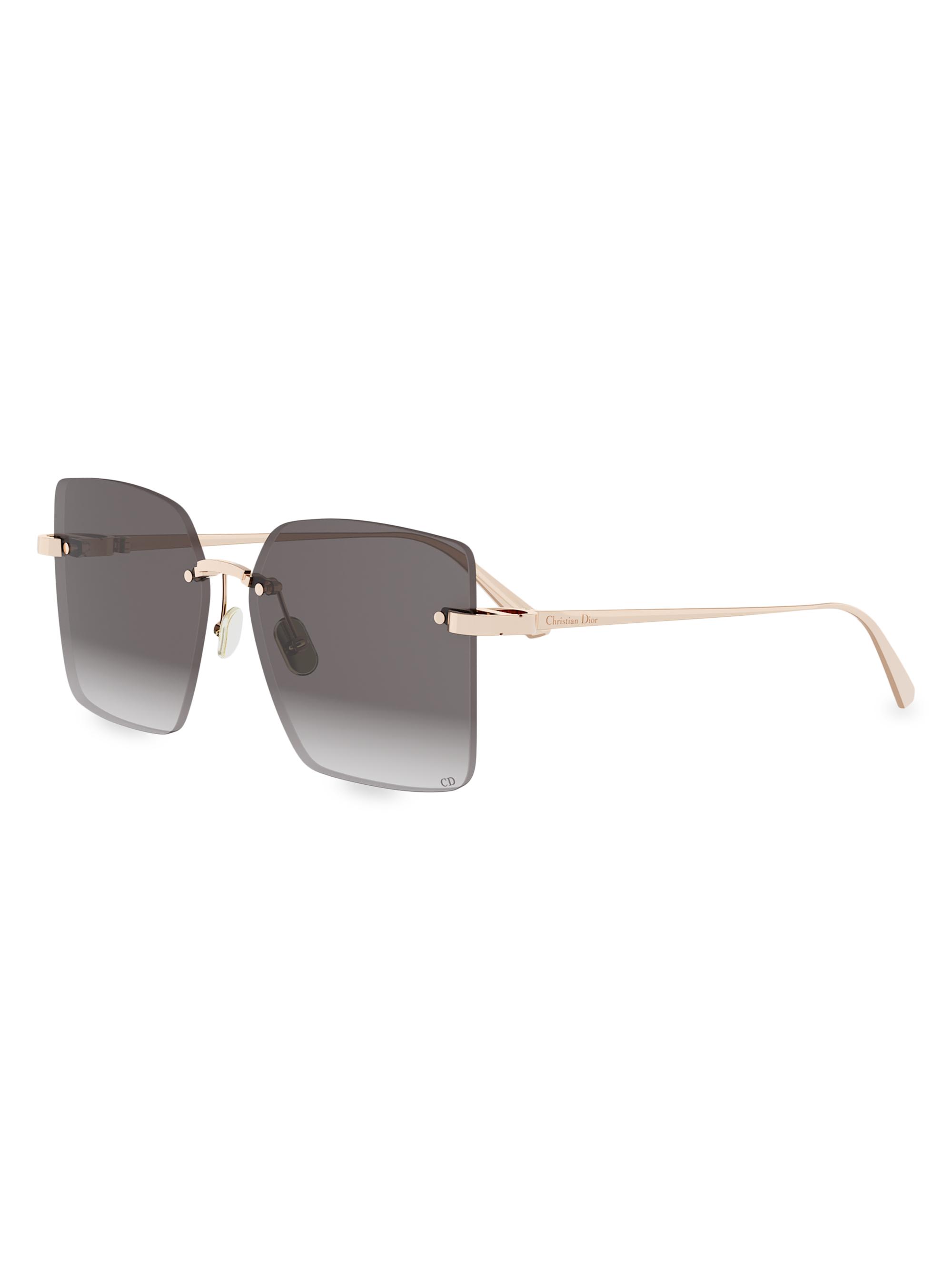 DIOR Women's CDior S3U 58MM Square Sunglasses - Rose Gold And Gradient Smoke