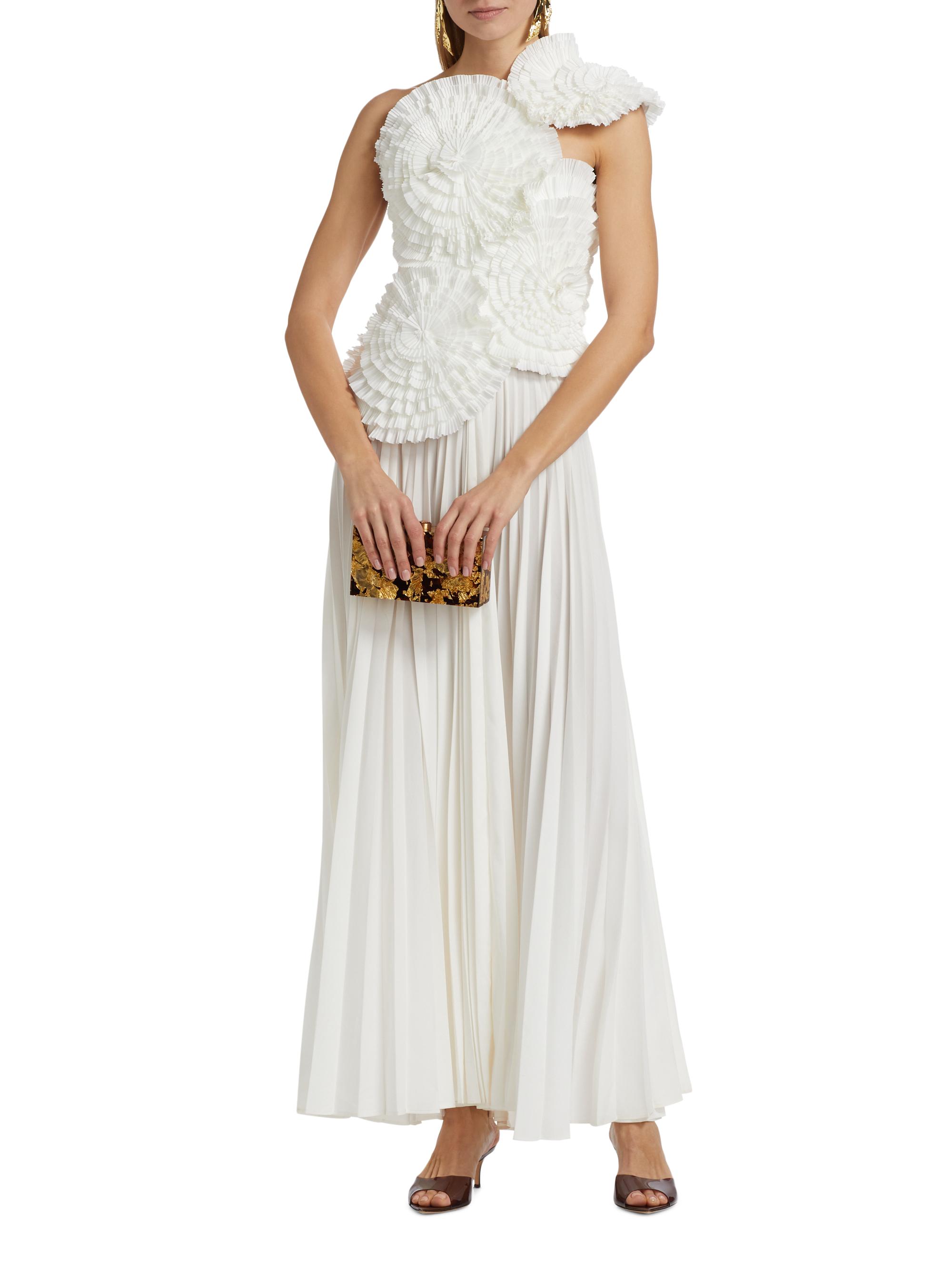 Trusley Pleated One-Shoulder Maxi Dress