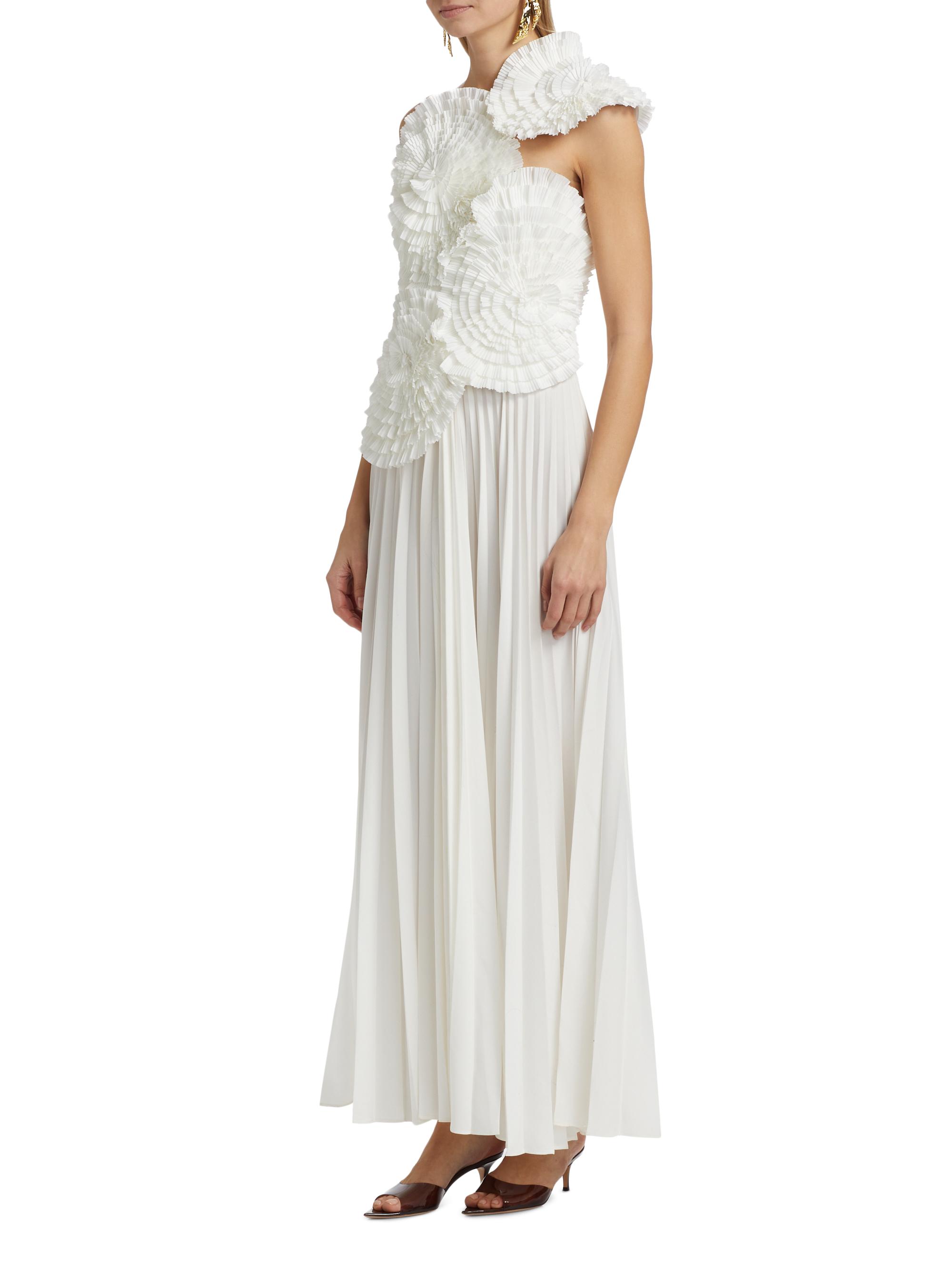 Trusley Pleated One-Shoulder Maxi Dress