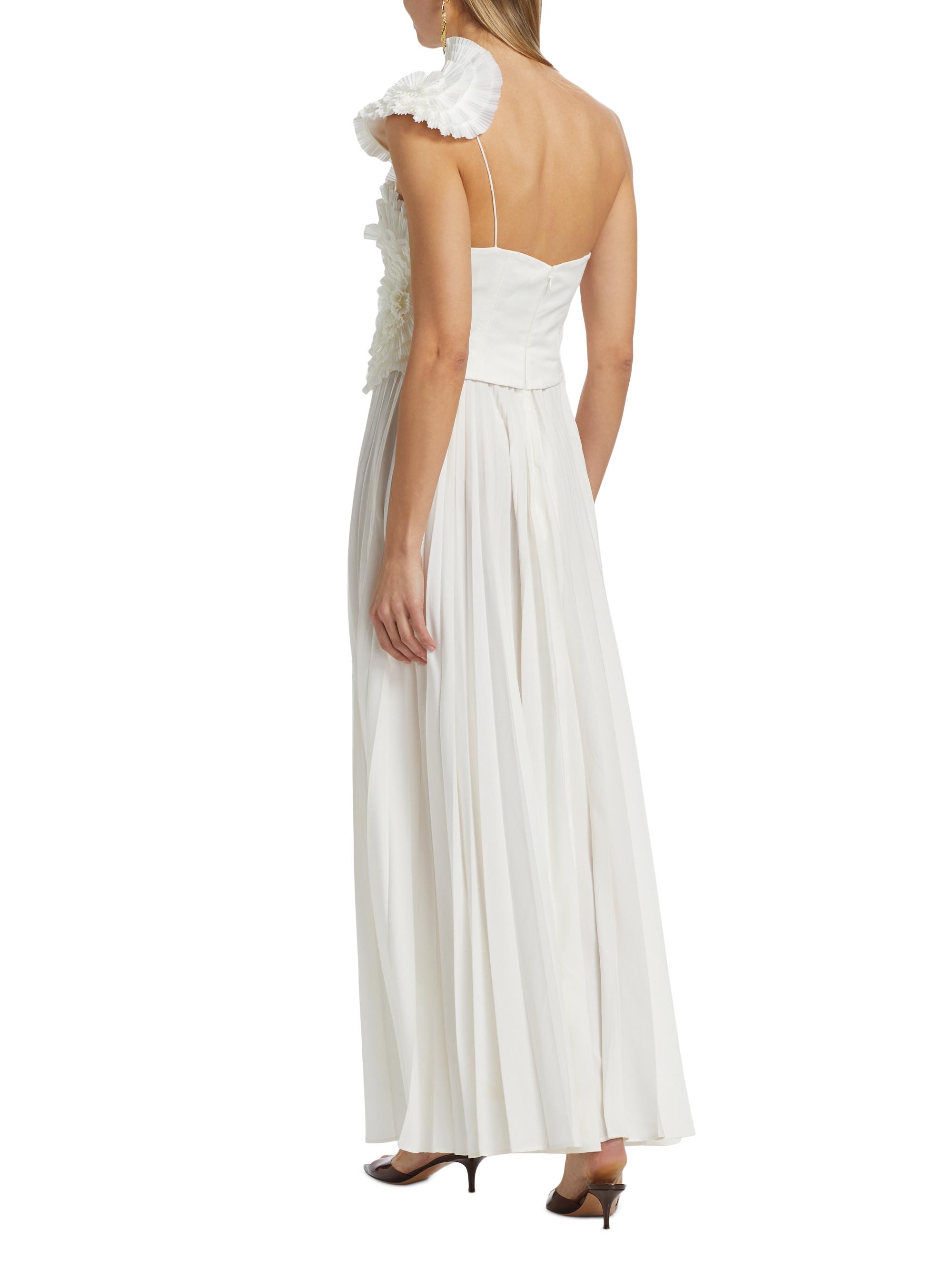 Trusley Pleated One-Shoulder Maxi Dress
