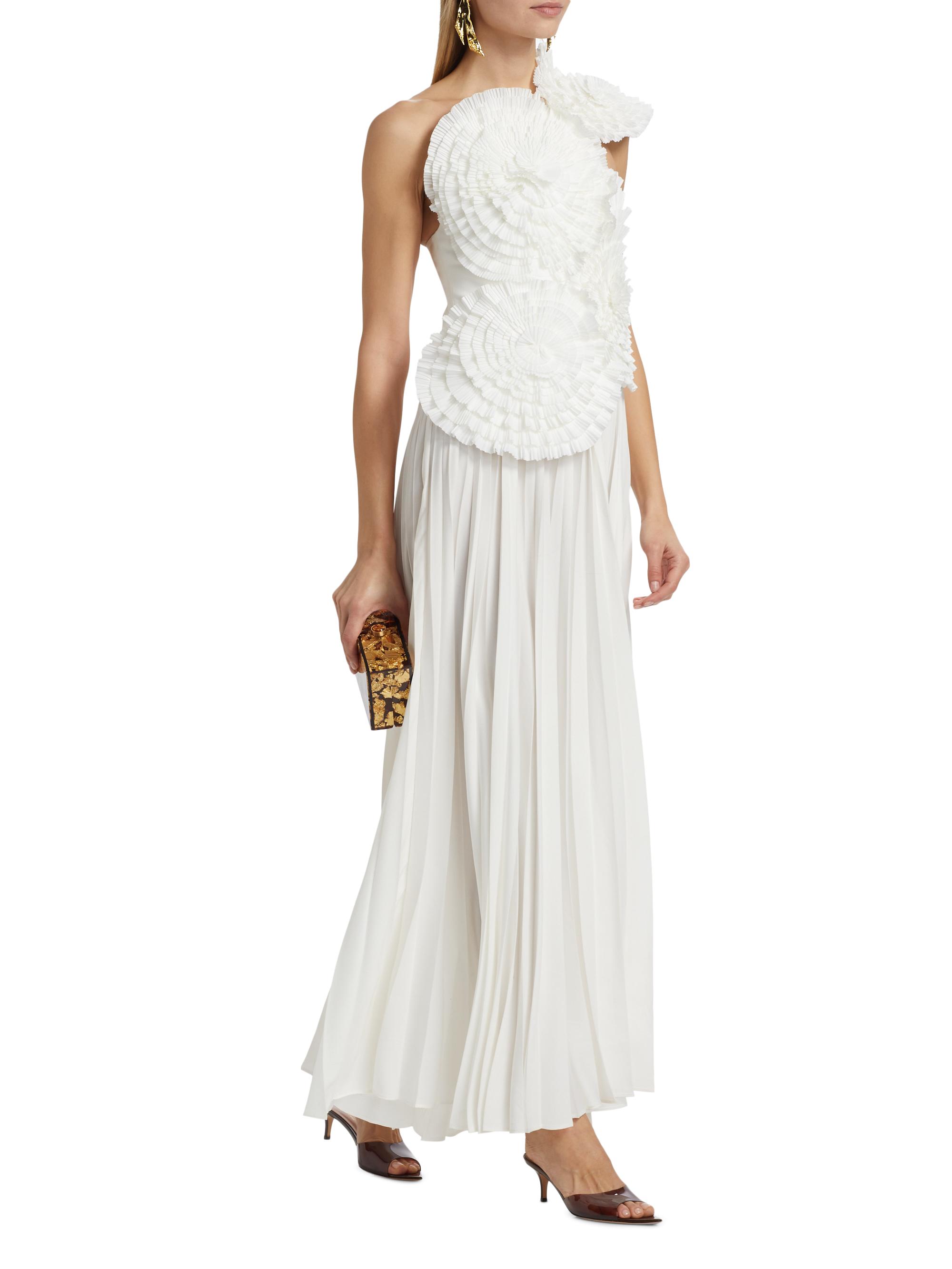Trusley Pleated One-Shoulder Maxi Dress