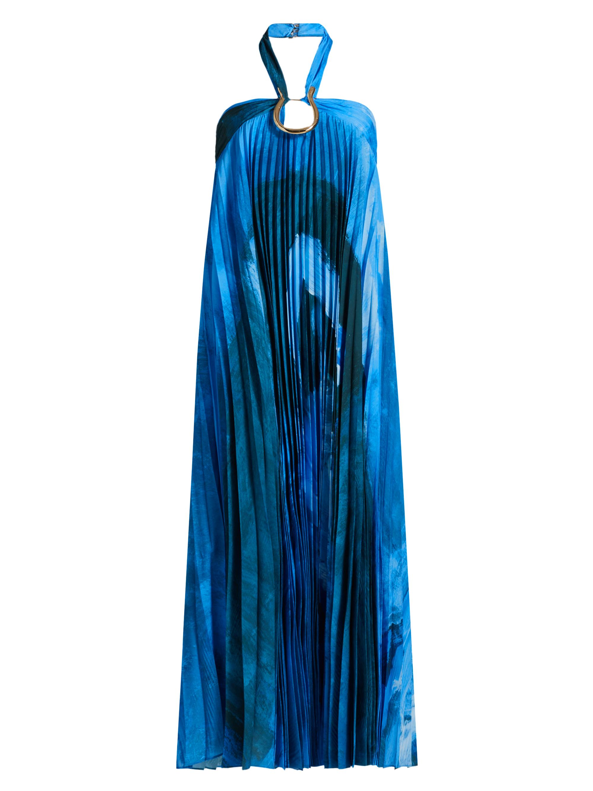 Acler Askham Embellished Pleated Printed Maxi Dress | Saks Fifth Avenue