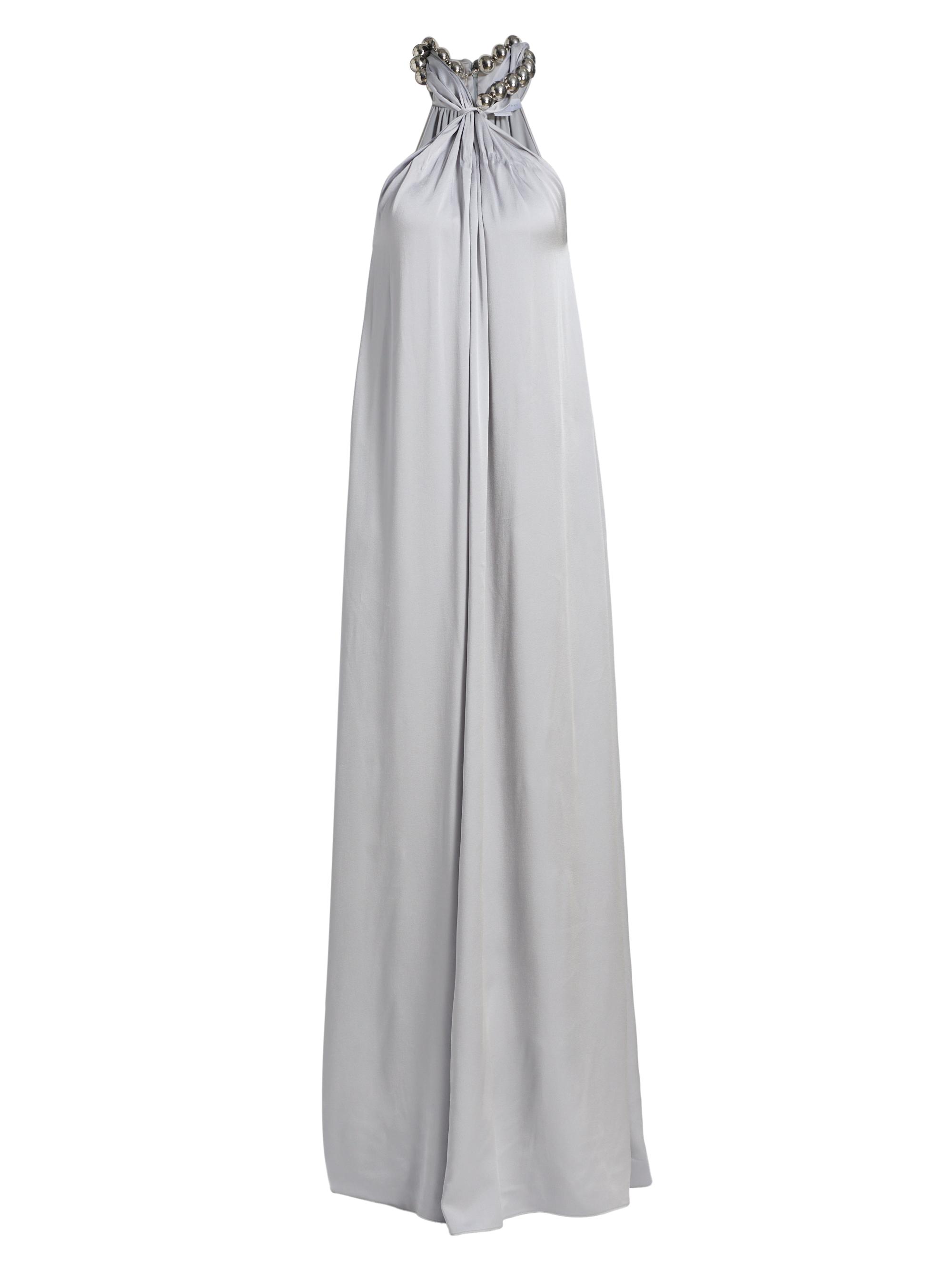 Stella McCartney Women's Sphere Embellished Halter Gown - Pearl Blue