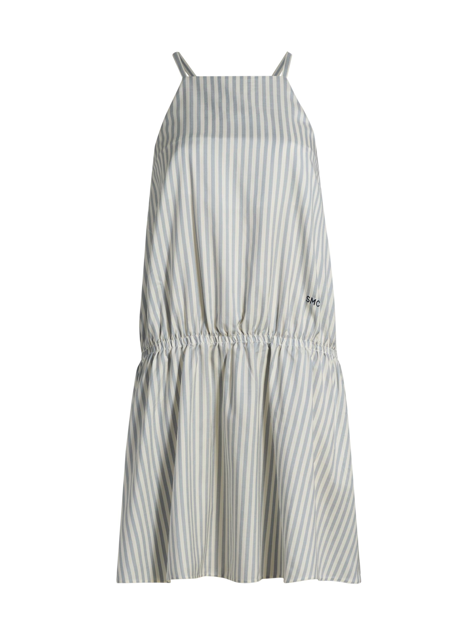 Stella McCartney Women's Silk-Wool Stripe Sleeveless Dress - Creamlight Blue