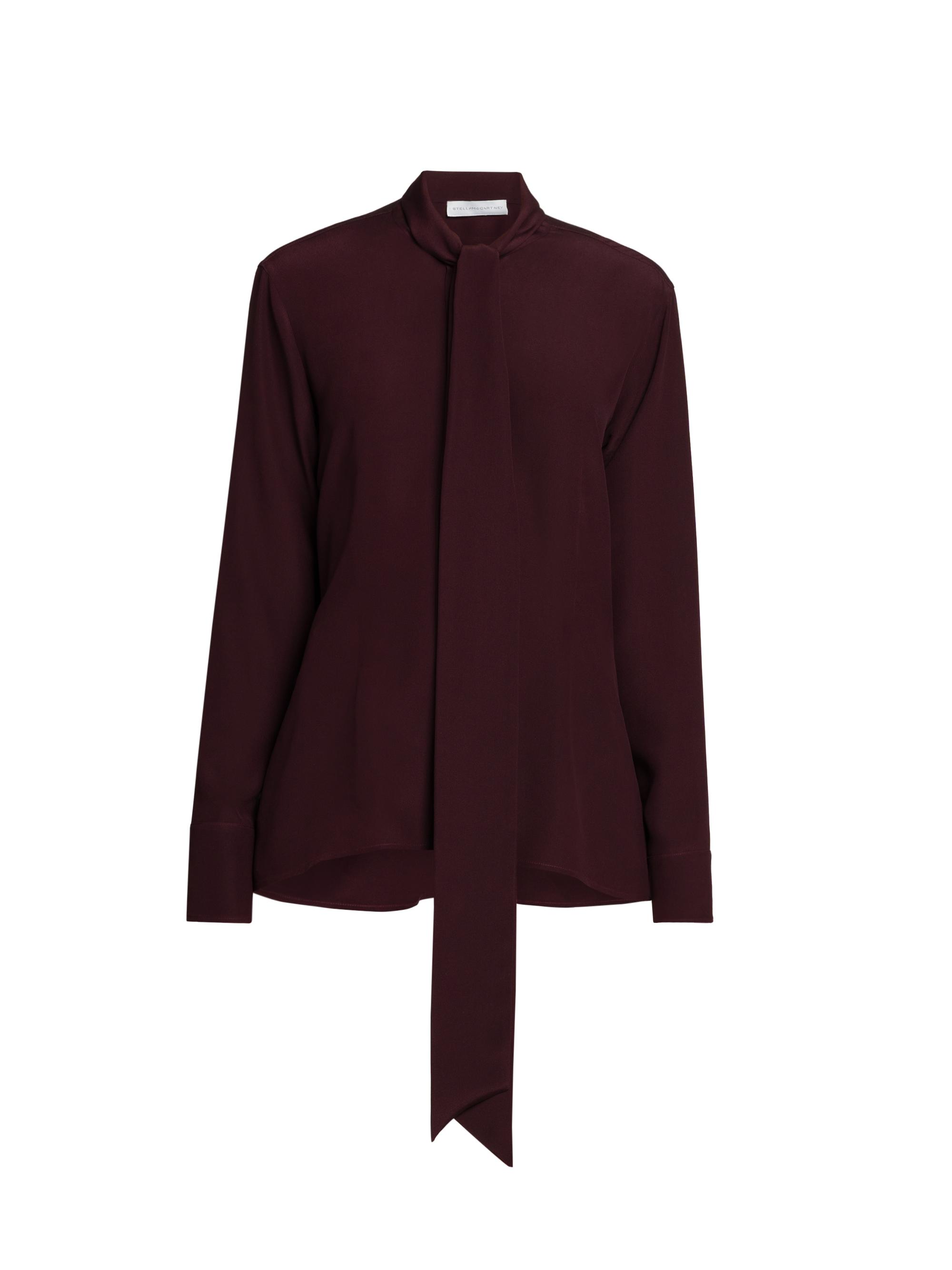 Stella McCartney Women's CDC Silk Tieneck Shirt - Raisin