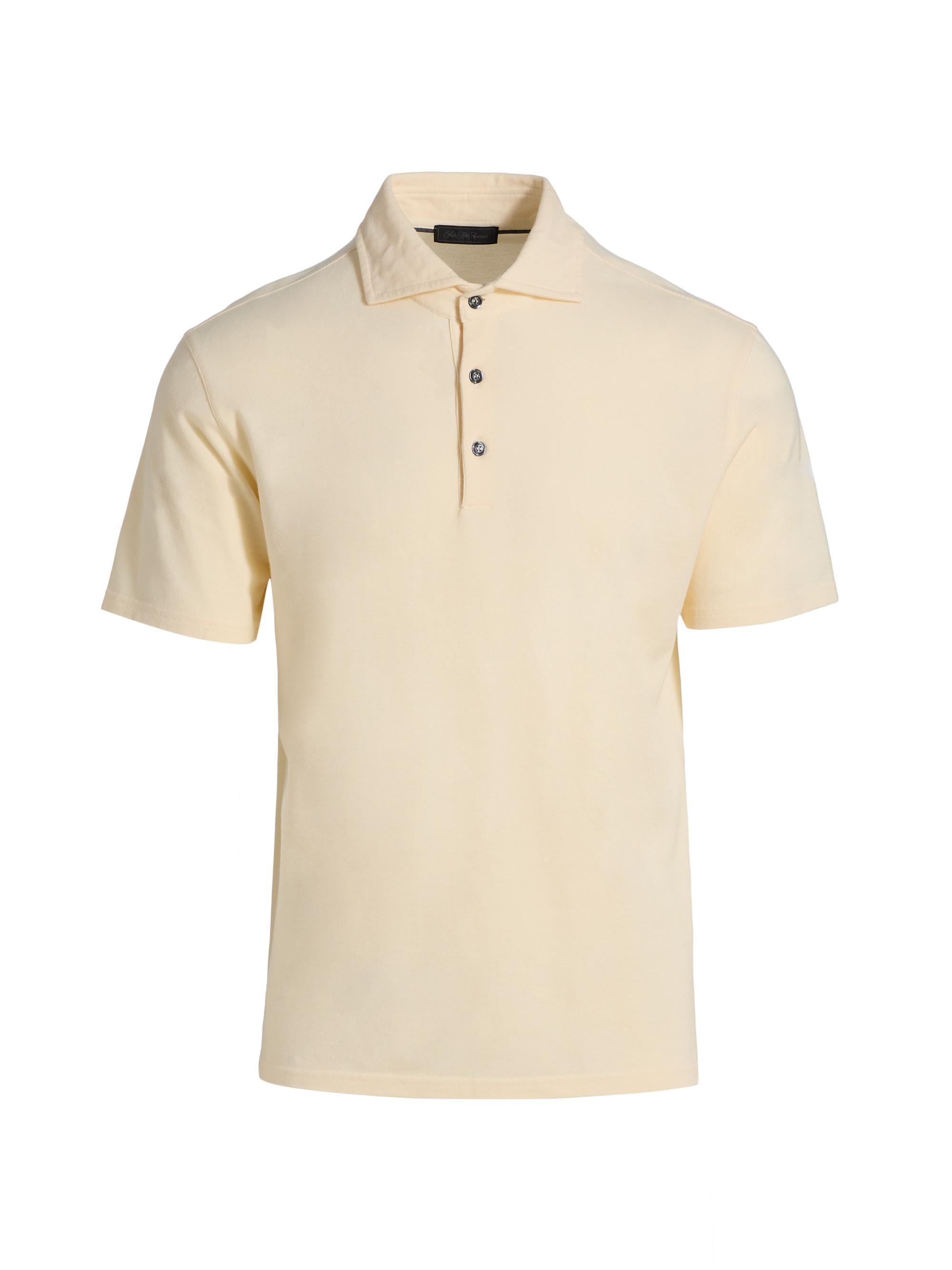 Saks Fifth Avenue Men's COLLECTION Knit Piqué Polo Shirt - Off White
