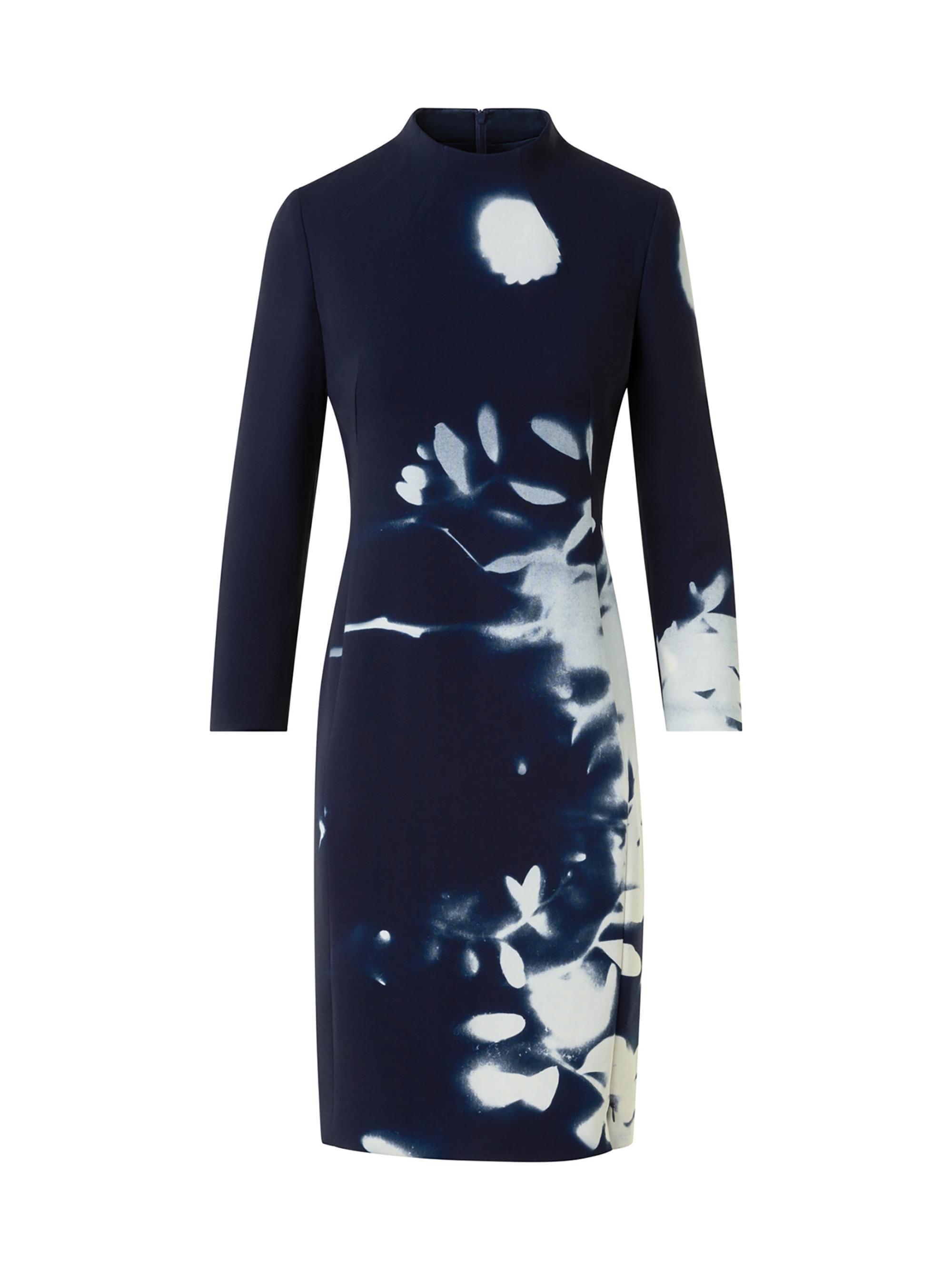 Akris Women's Wildflower Print Wool Sheath Dress - Navy Ecru