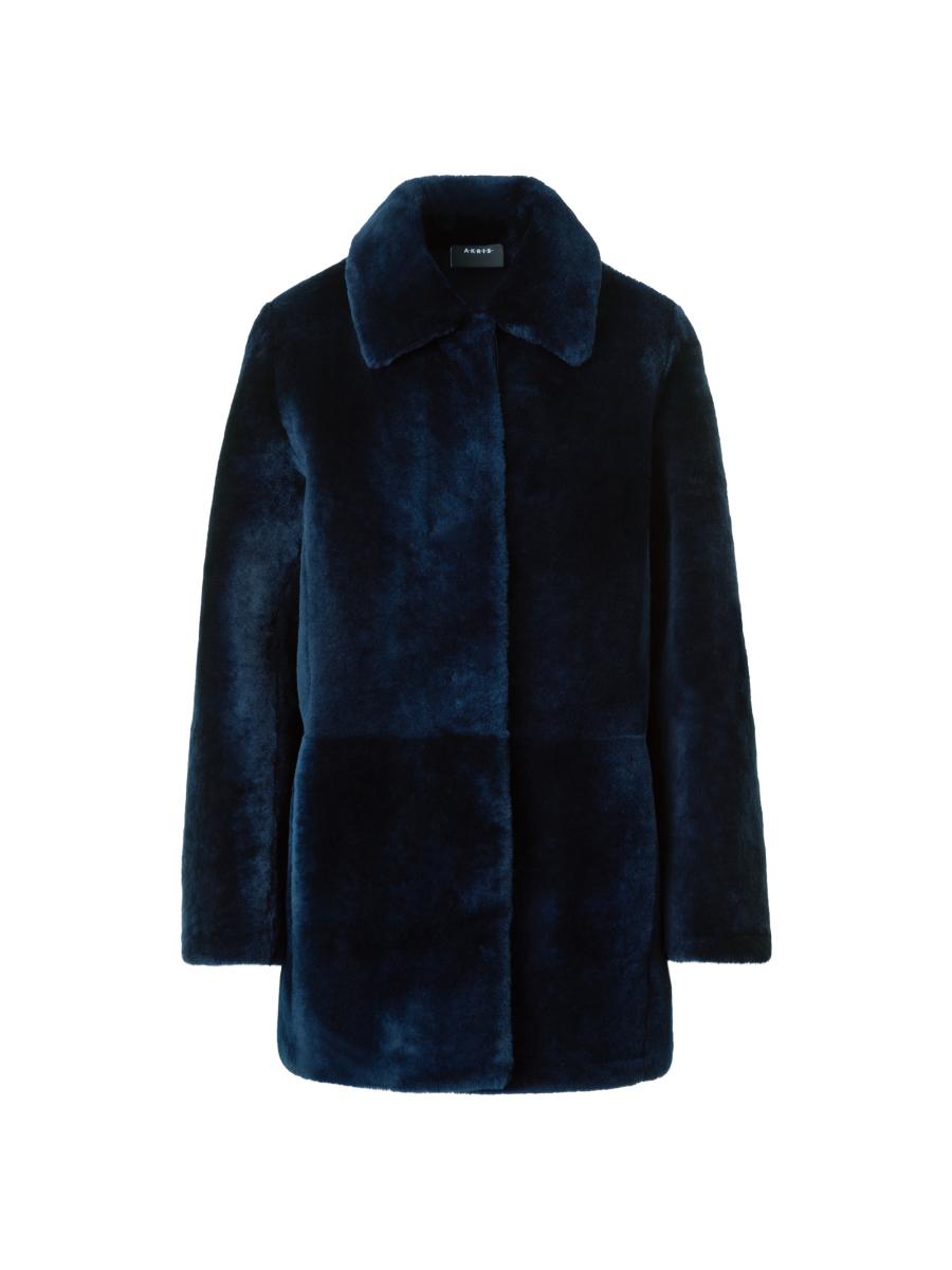 Akris Women's Yaron Shearling Short Coat In Blue