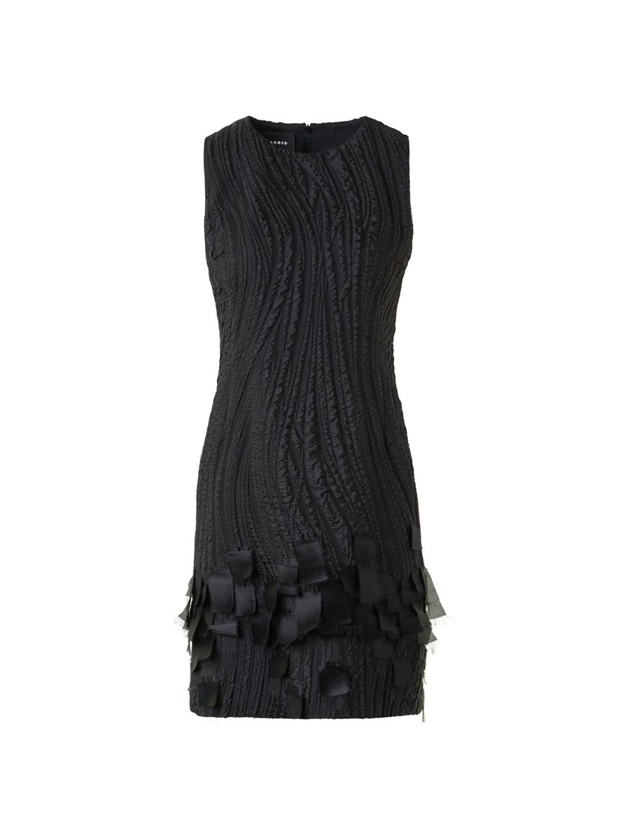 Akris Women's Textured Silk-blend Sheath Dress In Black
