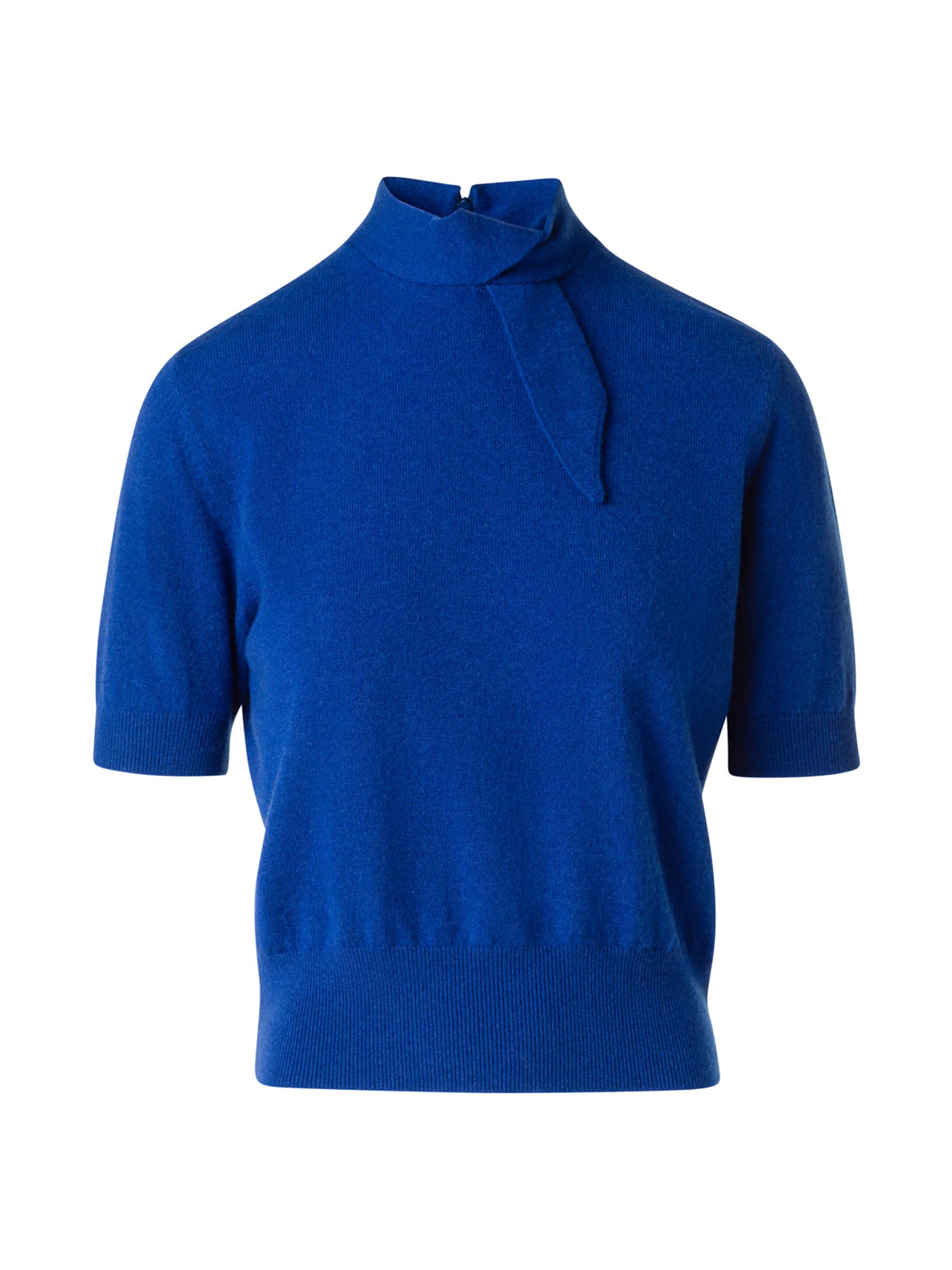 Akris Women's Tot Cashmere Knotted Top - Royal Blue