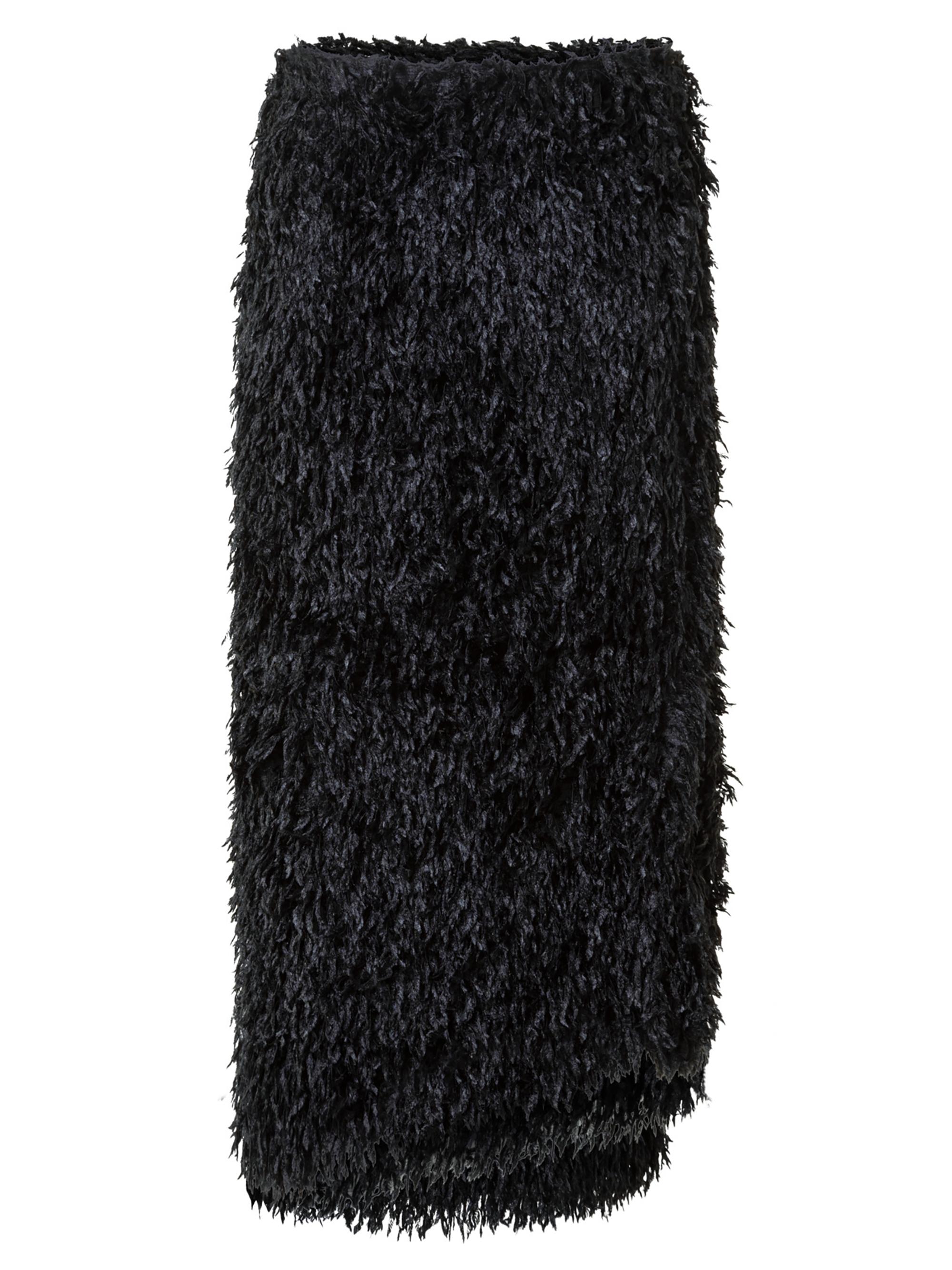 Akris Women's Feather-Fringe Pencil Midi-Skirt - Black