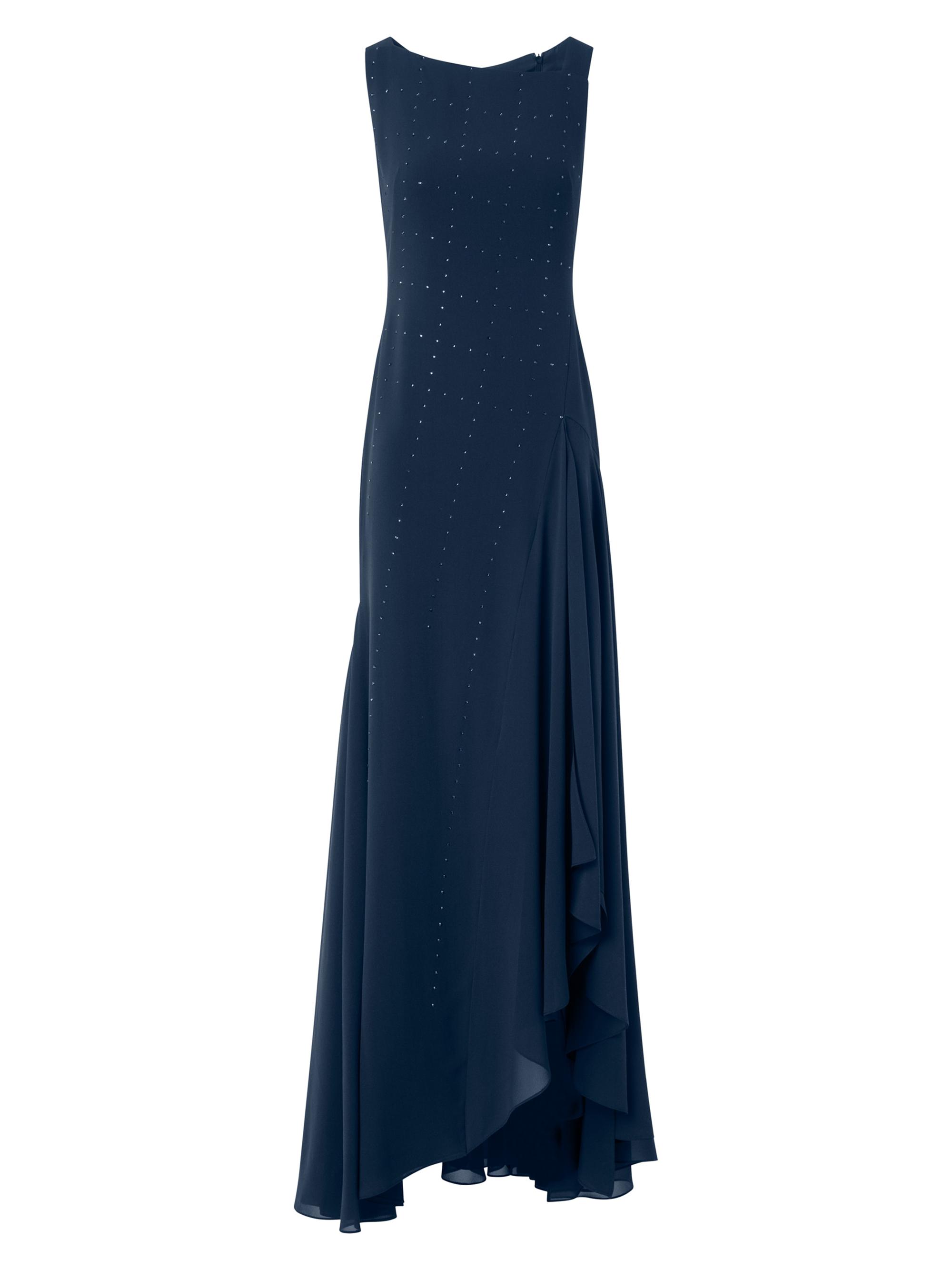 Akris Women's Crystal-Embellished Silk Gown - Navy