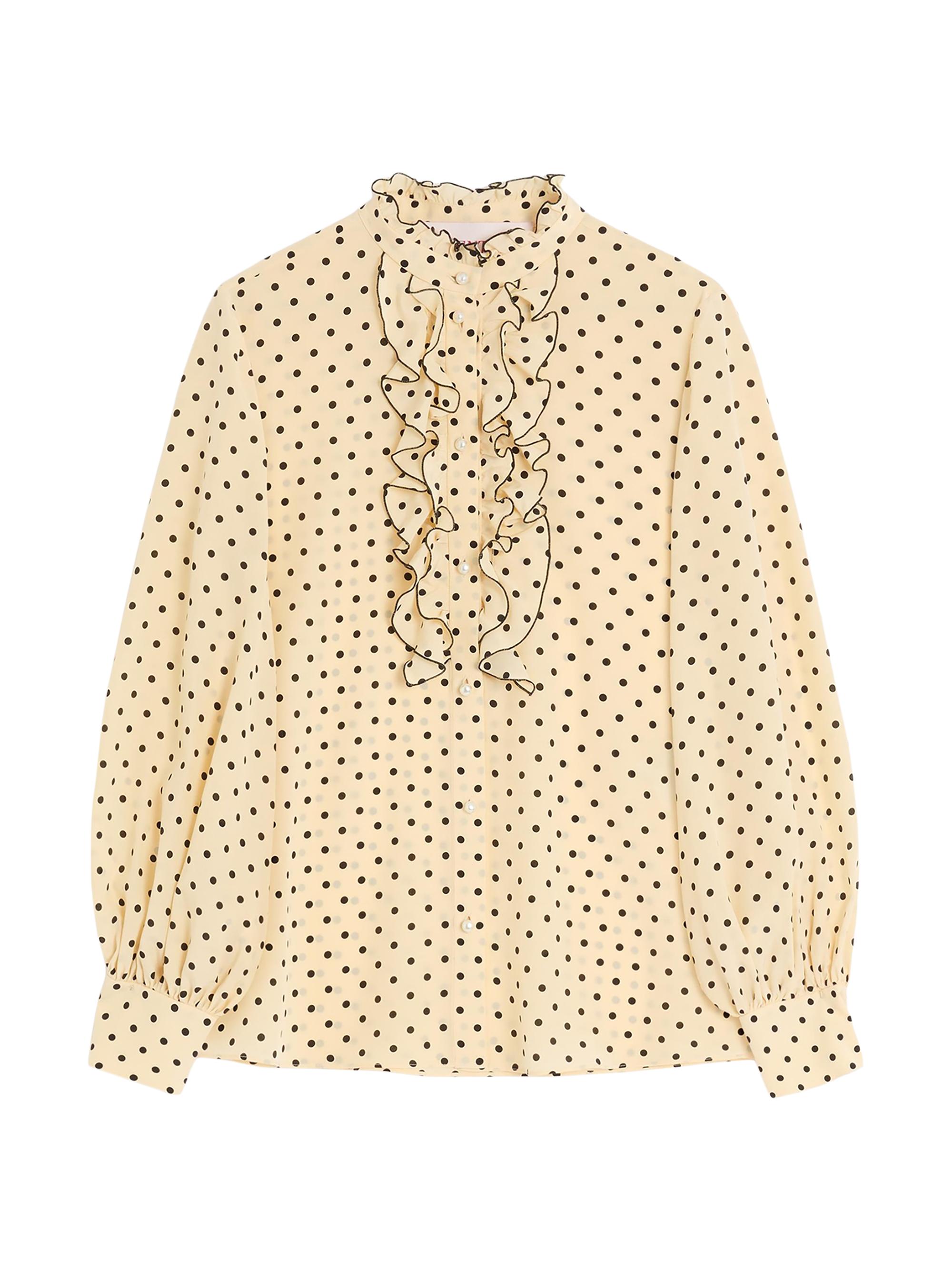 Valentino Garavani Women's Crepe De Chine Shirt - Birch Black