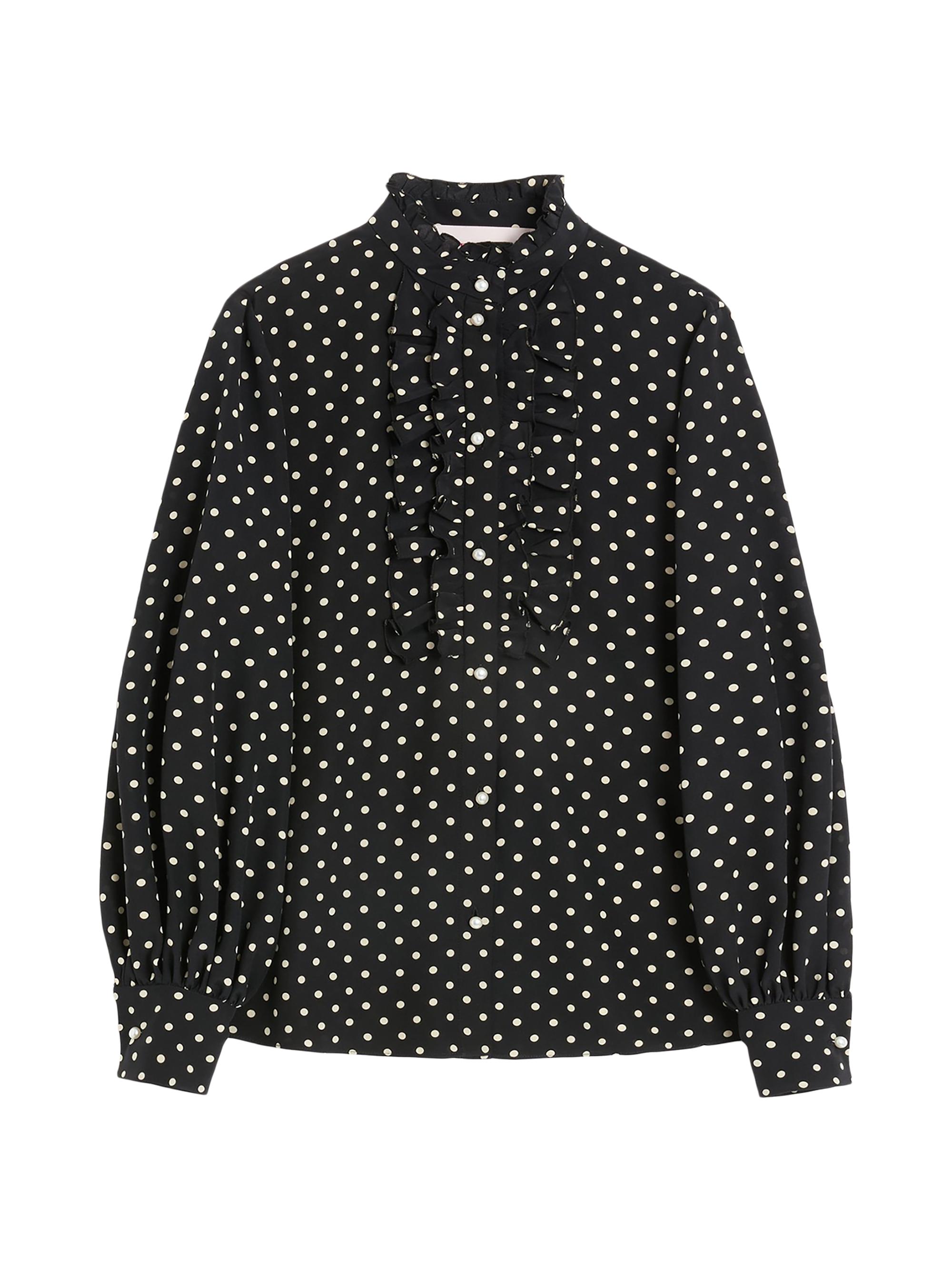 Valentino Garavani Women's Crepe De Chine Shirt - Black Birch