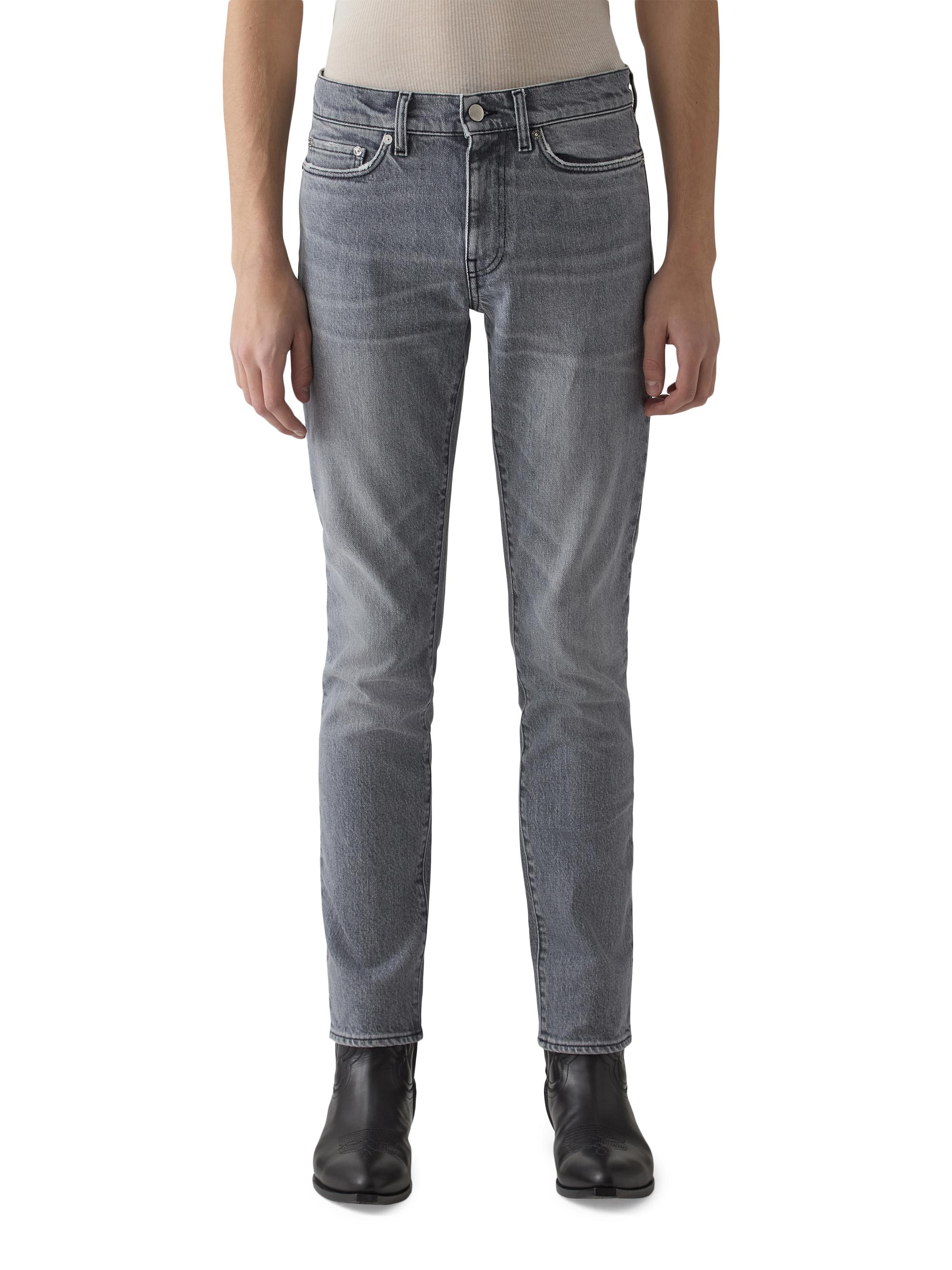 BLK DNM Men's Washed Stretch-Denim Mid-Rise Slim-Fit Jeans - Stone Grey