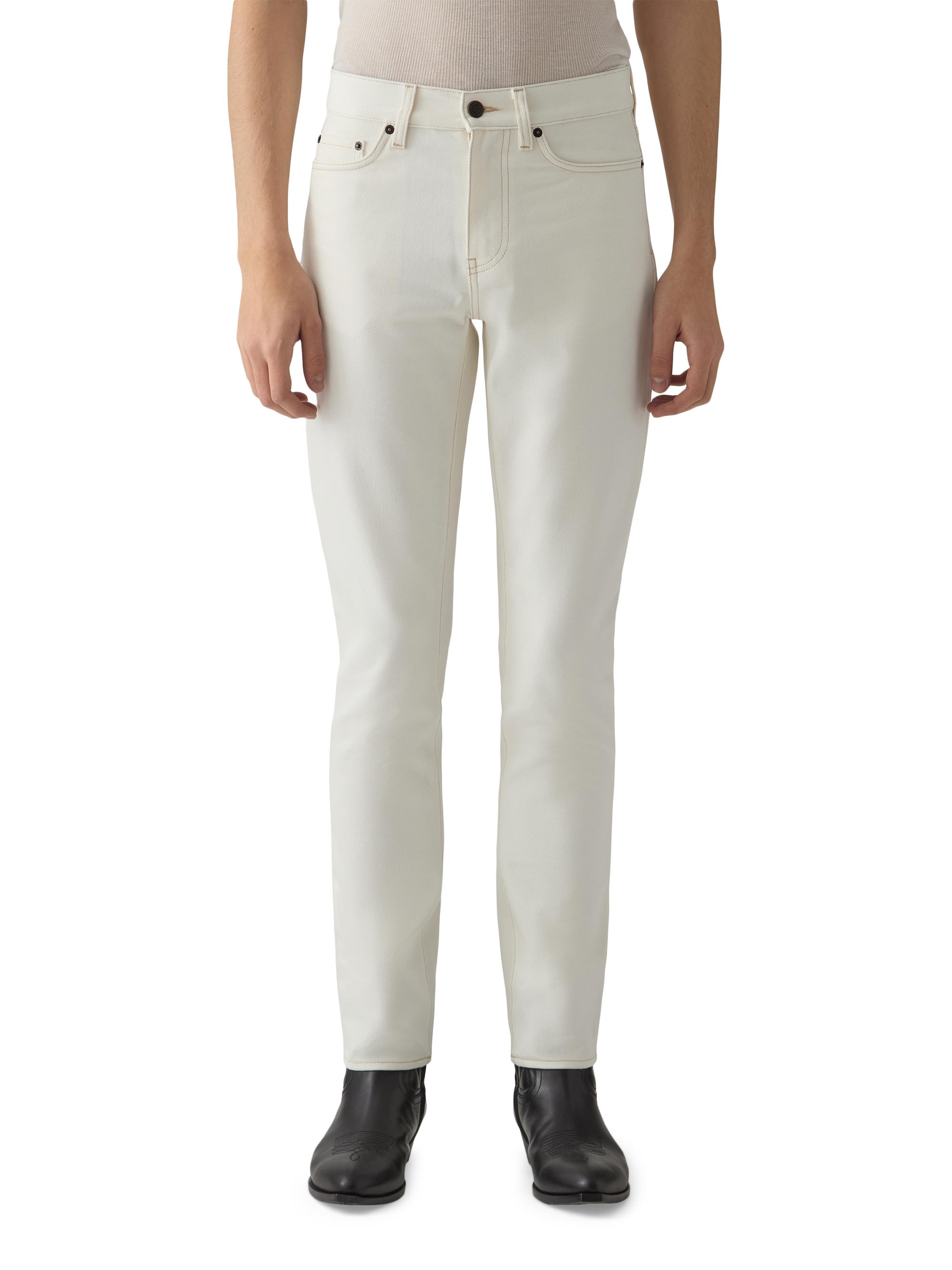 BLK DNM Men's Stretch-Denim Mid-Rise Slim-Fit Jeans - Off White