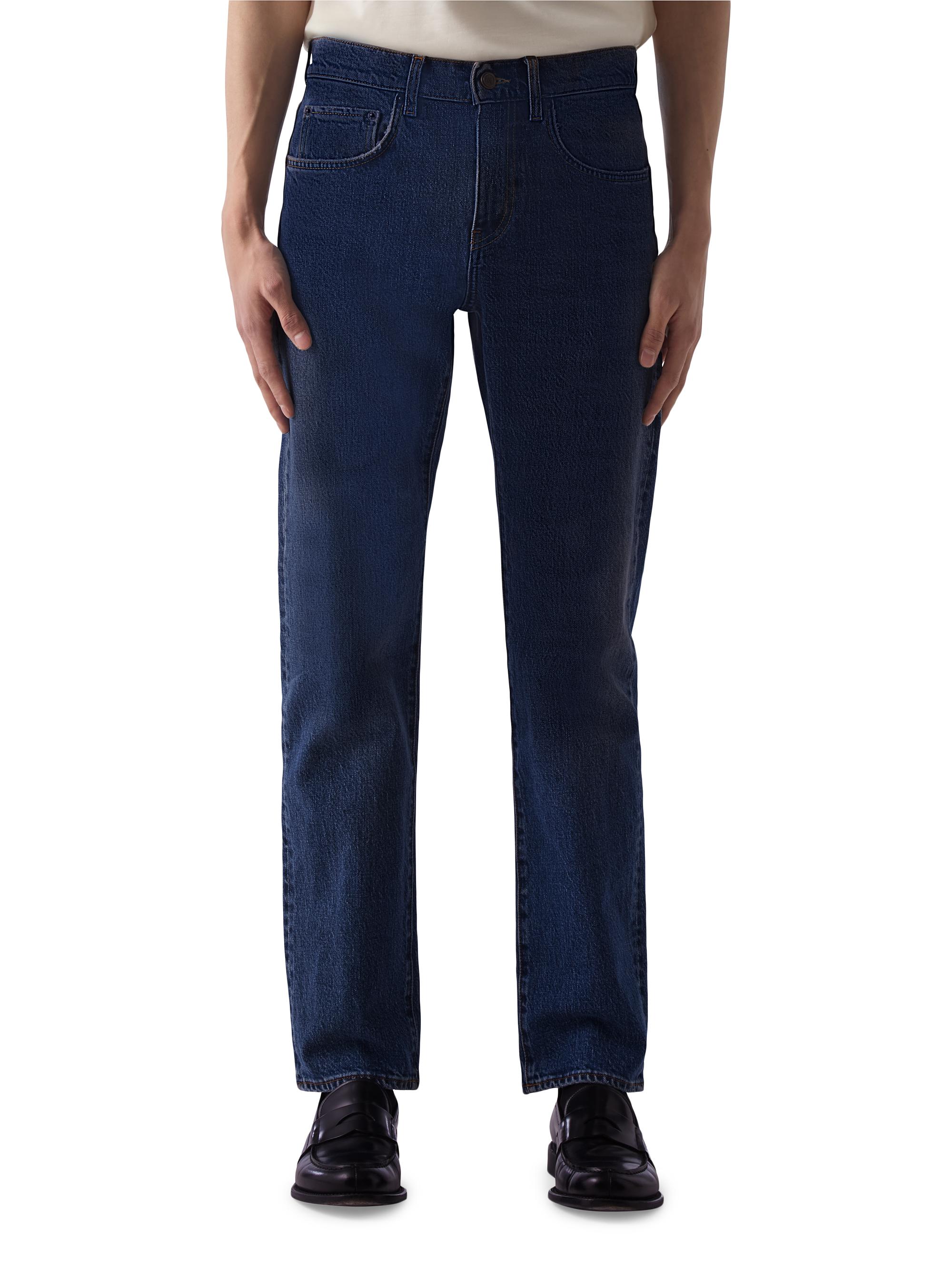 BLK DNM Men's Stretch-Denim Mid-Rise Straight-Leg Jeans - Clean Blue