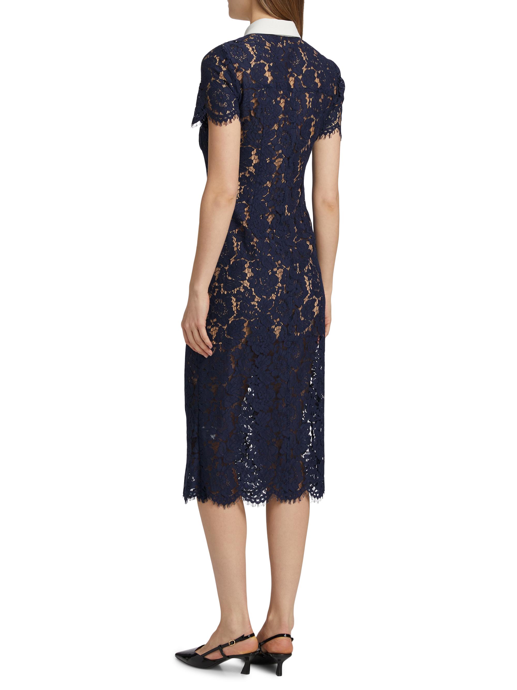 Self-Portrait Lace Sheath Midi-Dress | Saks Fifth Avenue