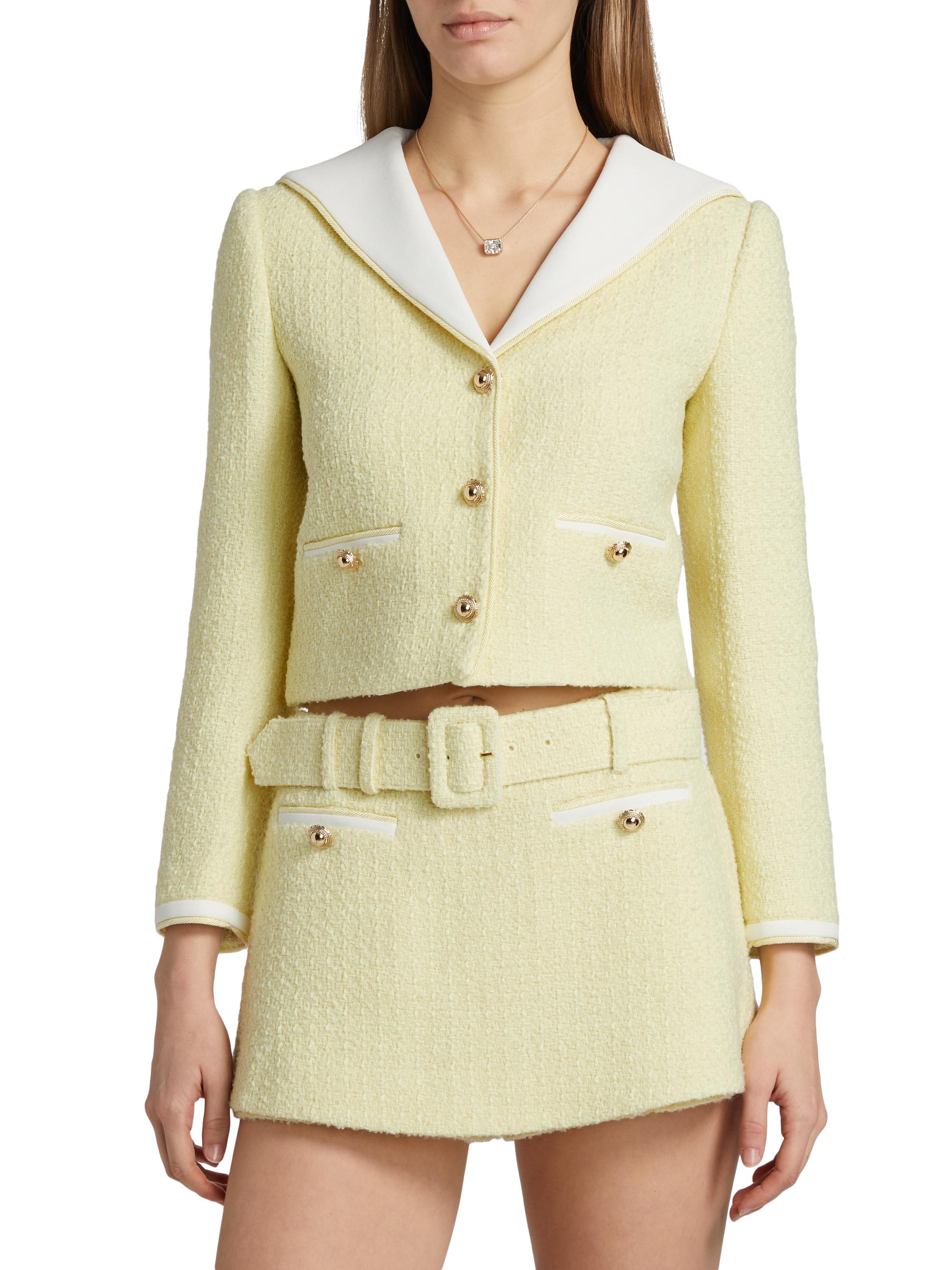 ジャケット・アウター Sailor Collar Tweed Jacket Self-Portrait Bouclé Sailor Collar Jacket | Saks Fifth Avenue