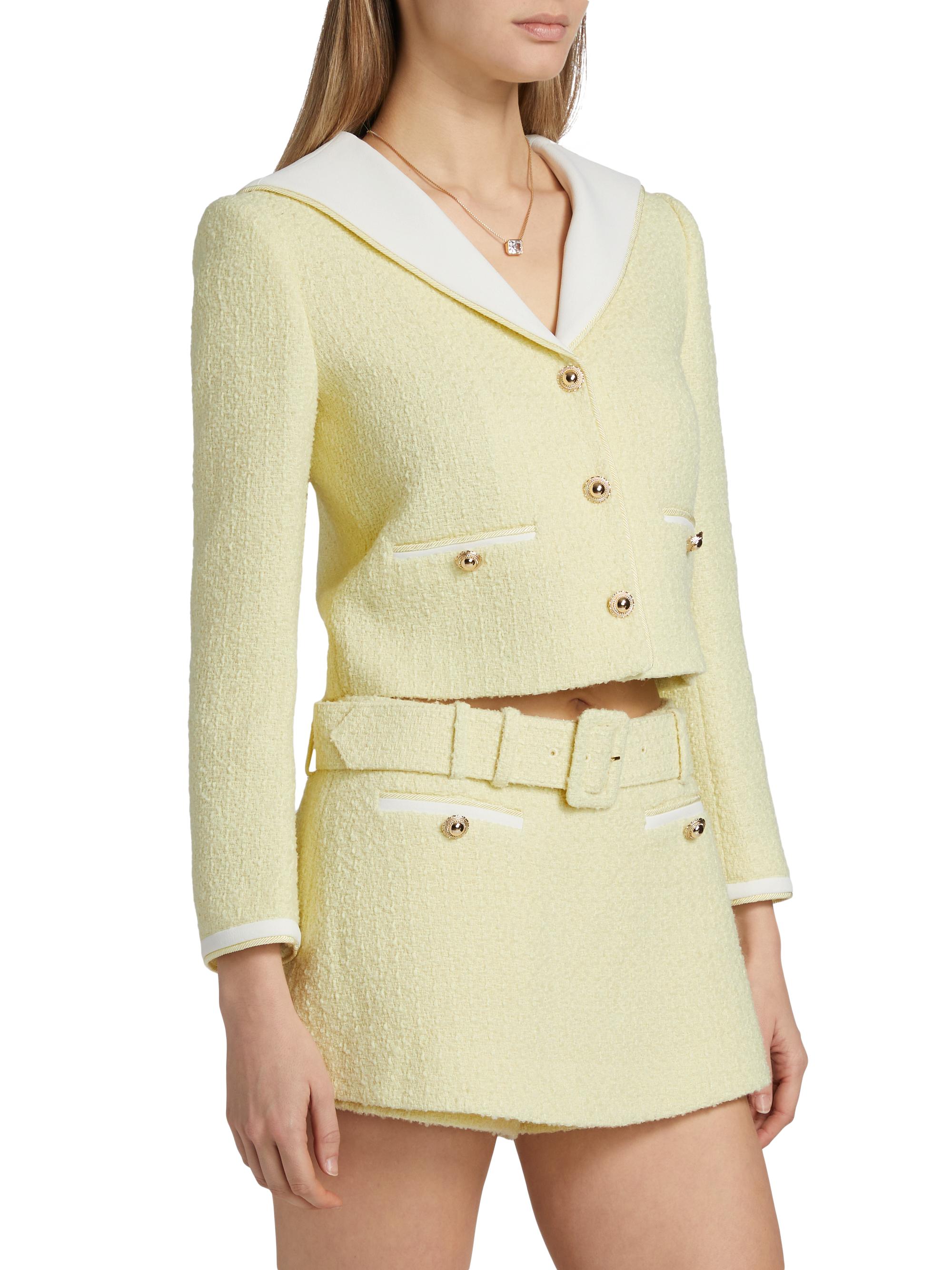Self-Portrait Bouclé Sailor Collar Jacket | Saks Fifth Avenue
