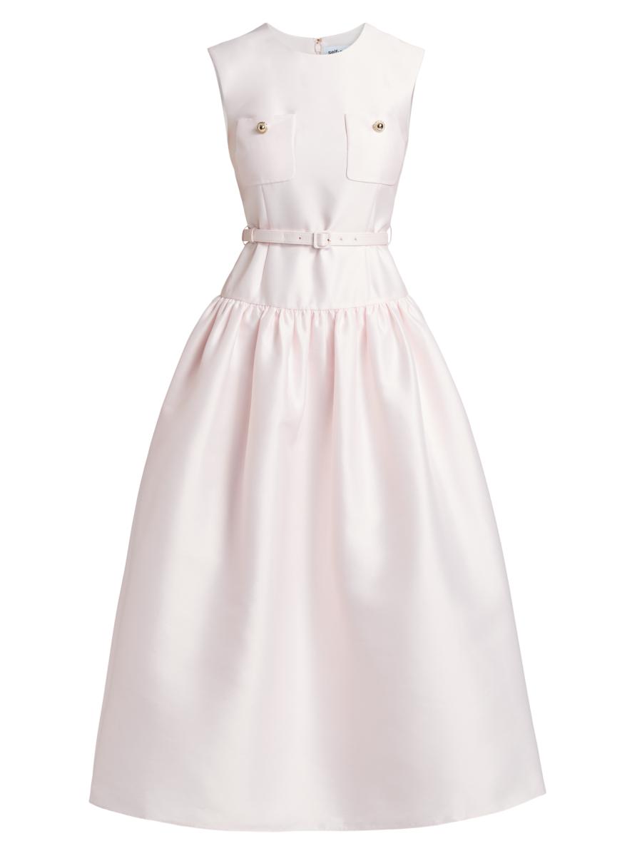 self portrait ivory taffeta dress Bridal Dresses Self Portrait Ivory Taffeta Dress Self Portrait  Diamante-trimmed Taffeta Mini Dress, White