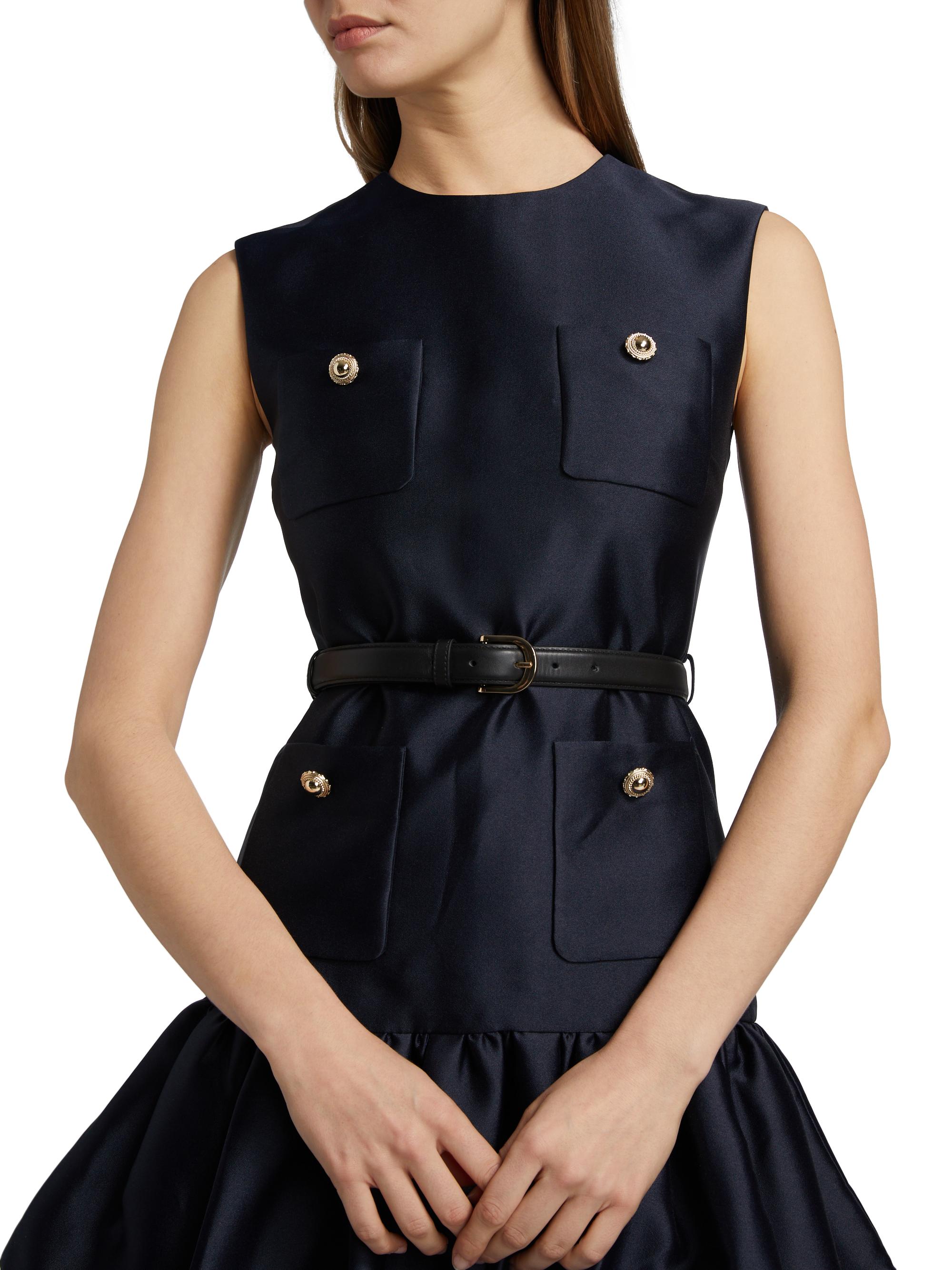 Self-Portrait Taffeta Sleeveless Bubble Hem Minidress | Saks Fifth Avenue