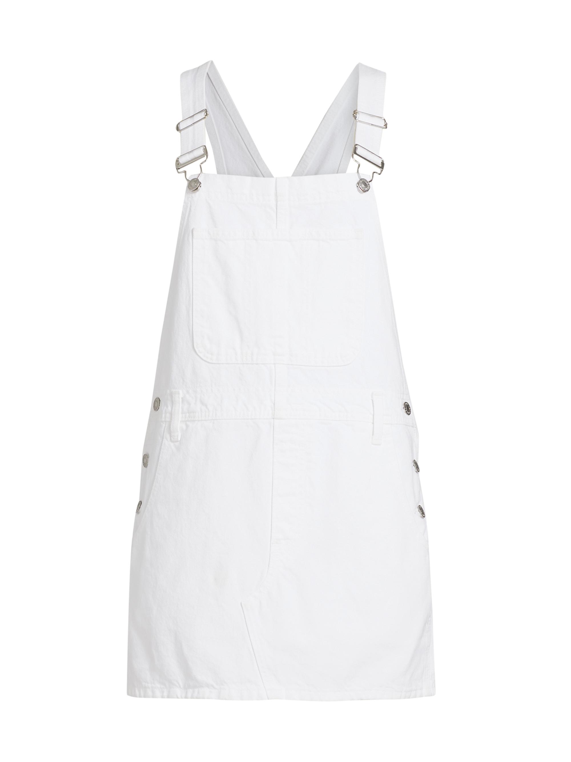 Re/done Women's The Overall Denim Minidress - White