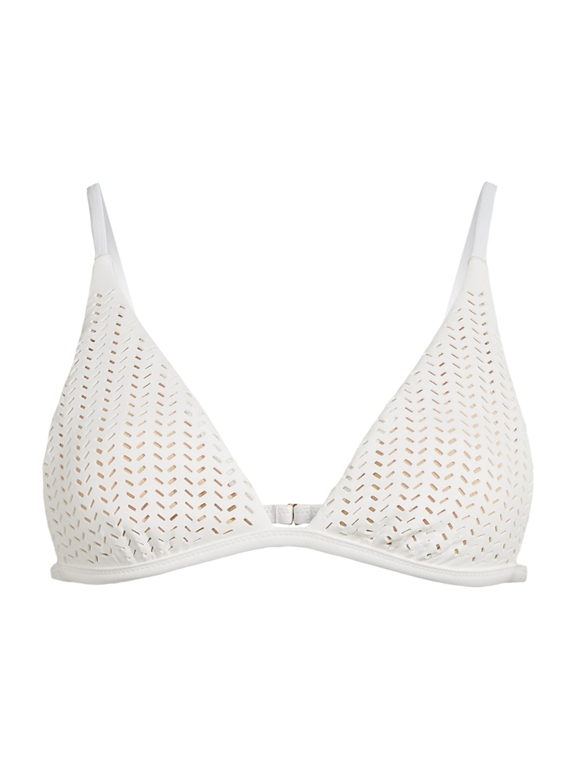 GiGi C Women's Jamie Laser-Cut Bikini Top - White