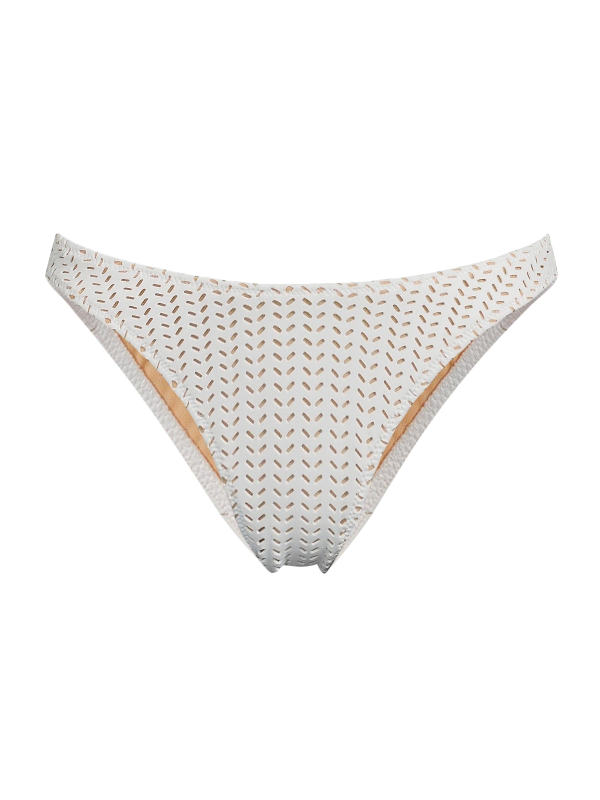 GiGi C Women's Rumi Laser-Cut Bikini Bottom - White