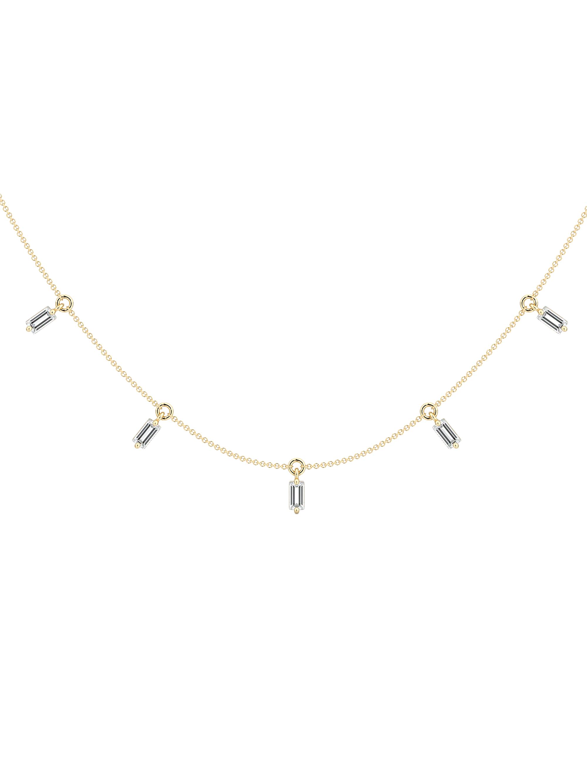 VRAI Women's Floating Baguette 14K Yellow Gold & 0.50 TCW Lab-Grown Diamond Station Necklace - Yellow Gold
