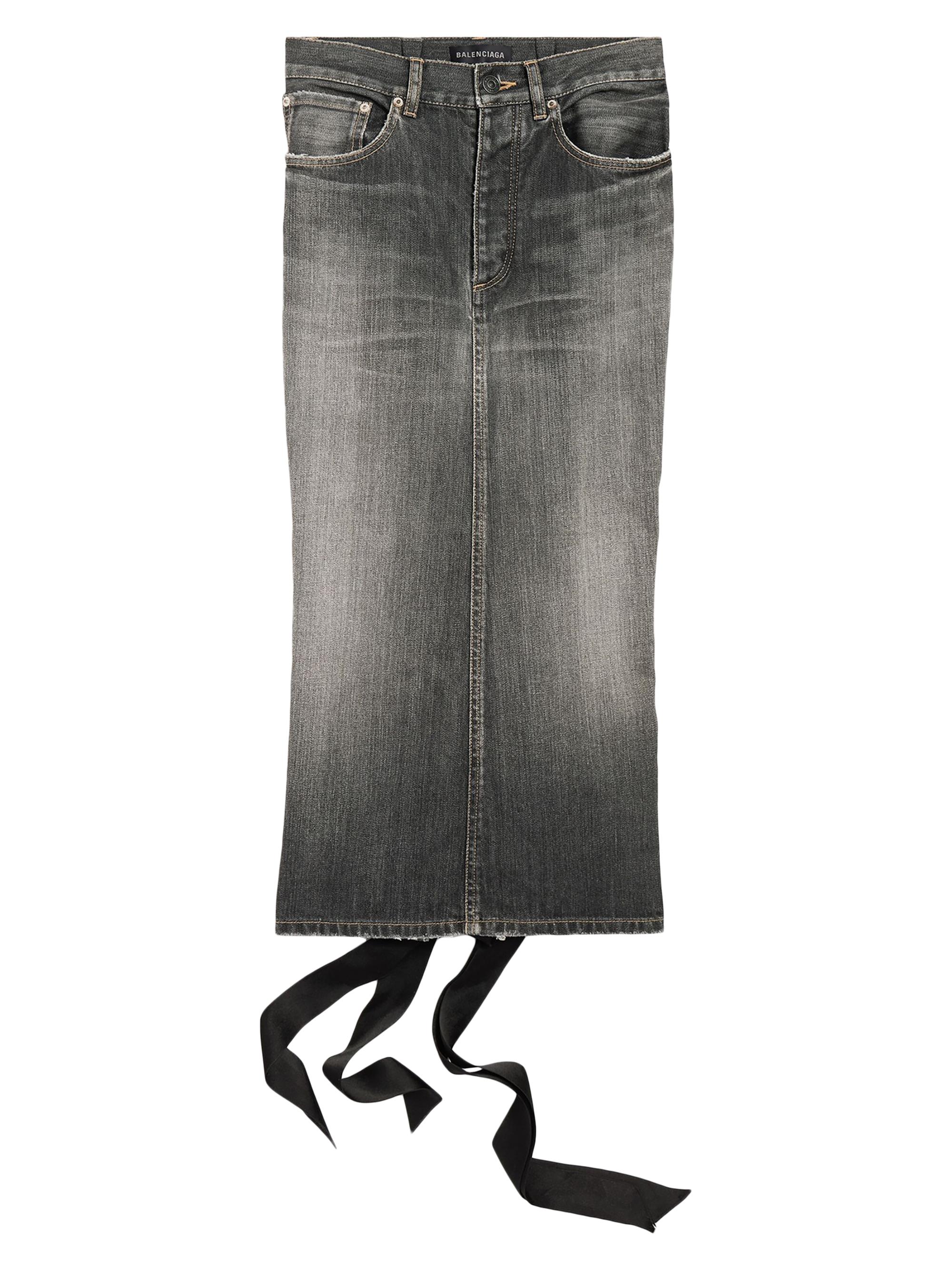 Balenciaga Women's Lace-Up Skirt - Grey