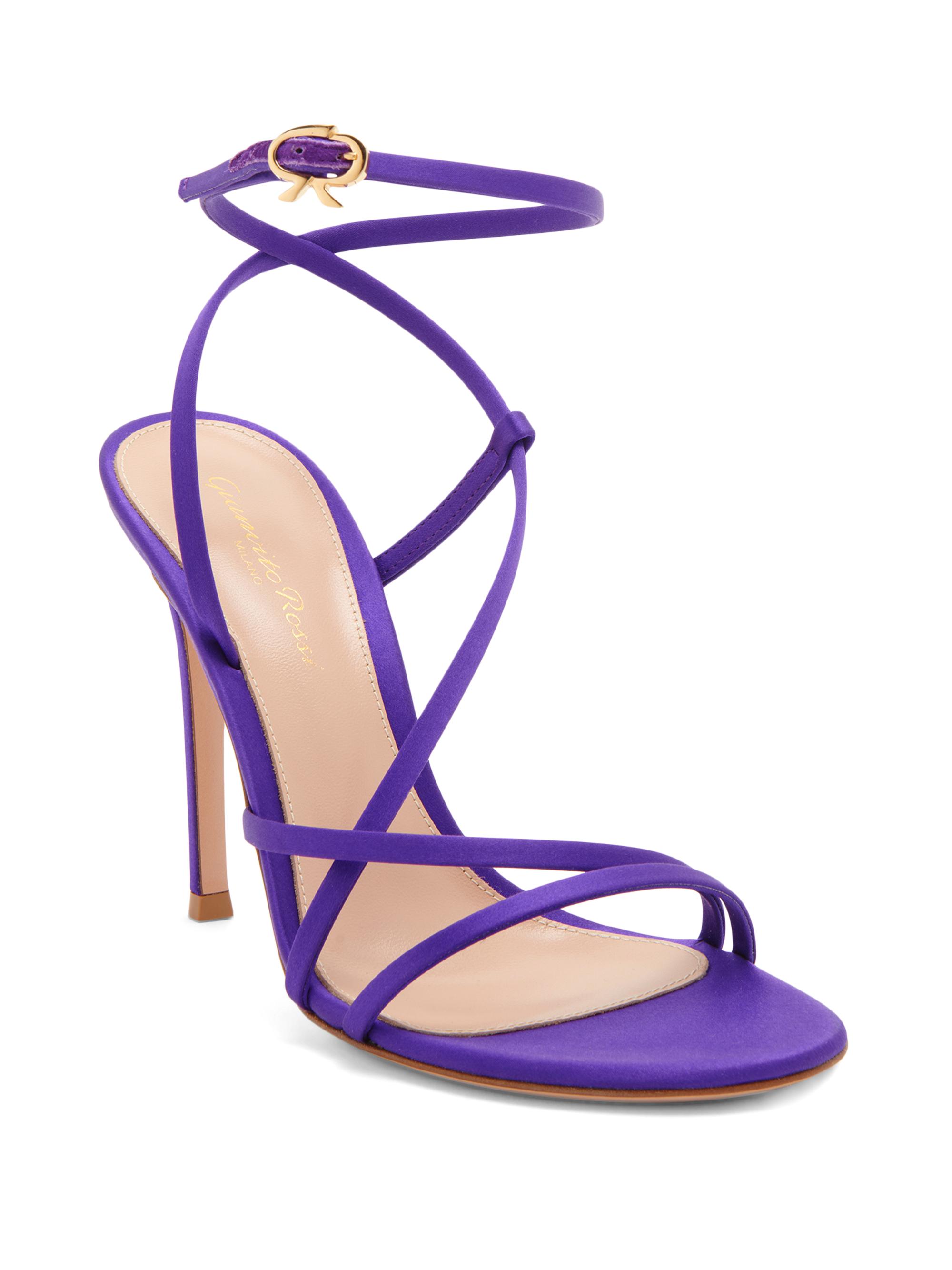 Gianvito Rossi 105MM Crepe Satin Stiletto-Heel Sandals | Saks